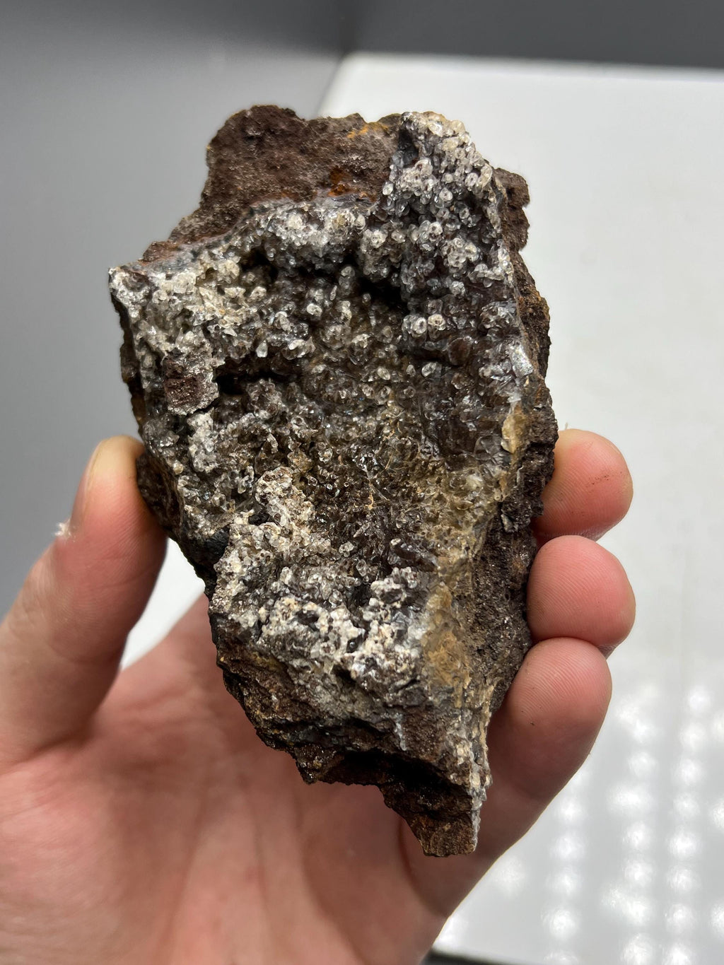 Special Formation, Crystal Calcite With Hematite Small Stalactites, From Turkey - Crystal Gemstone AE 