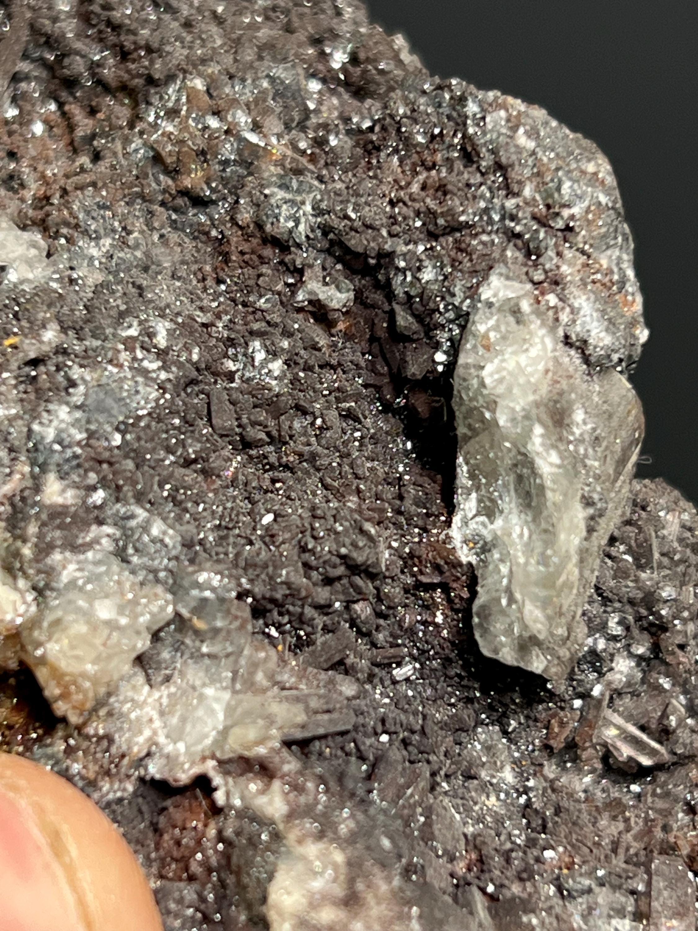 Anglesite Crystal In Galena, 566gram - Crystal Gemstone AE 