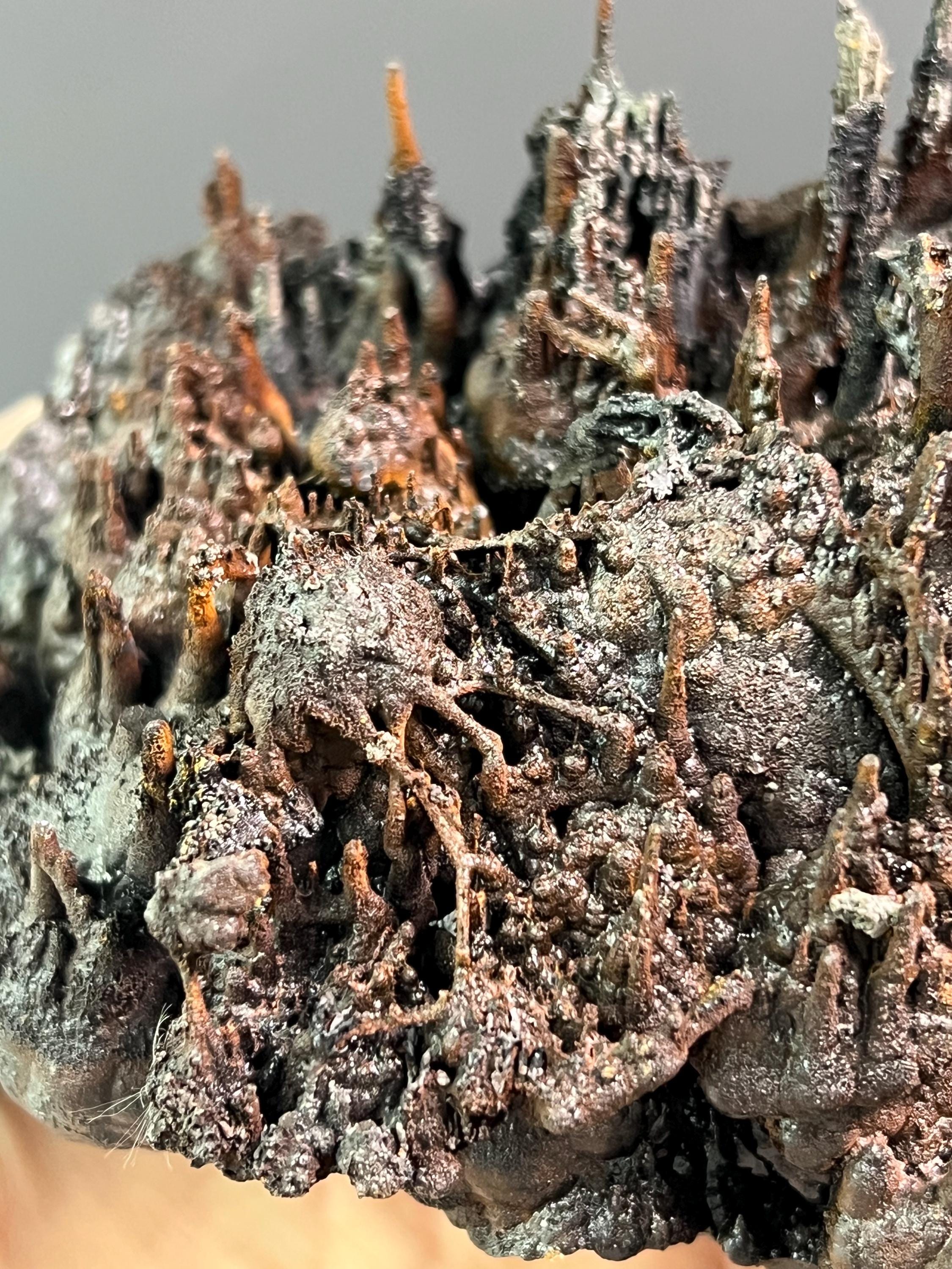 Limonite And Specularite On Stalactite Goethite - Crystal Gemstone AE 