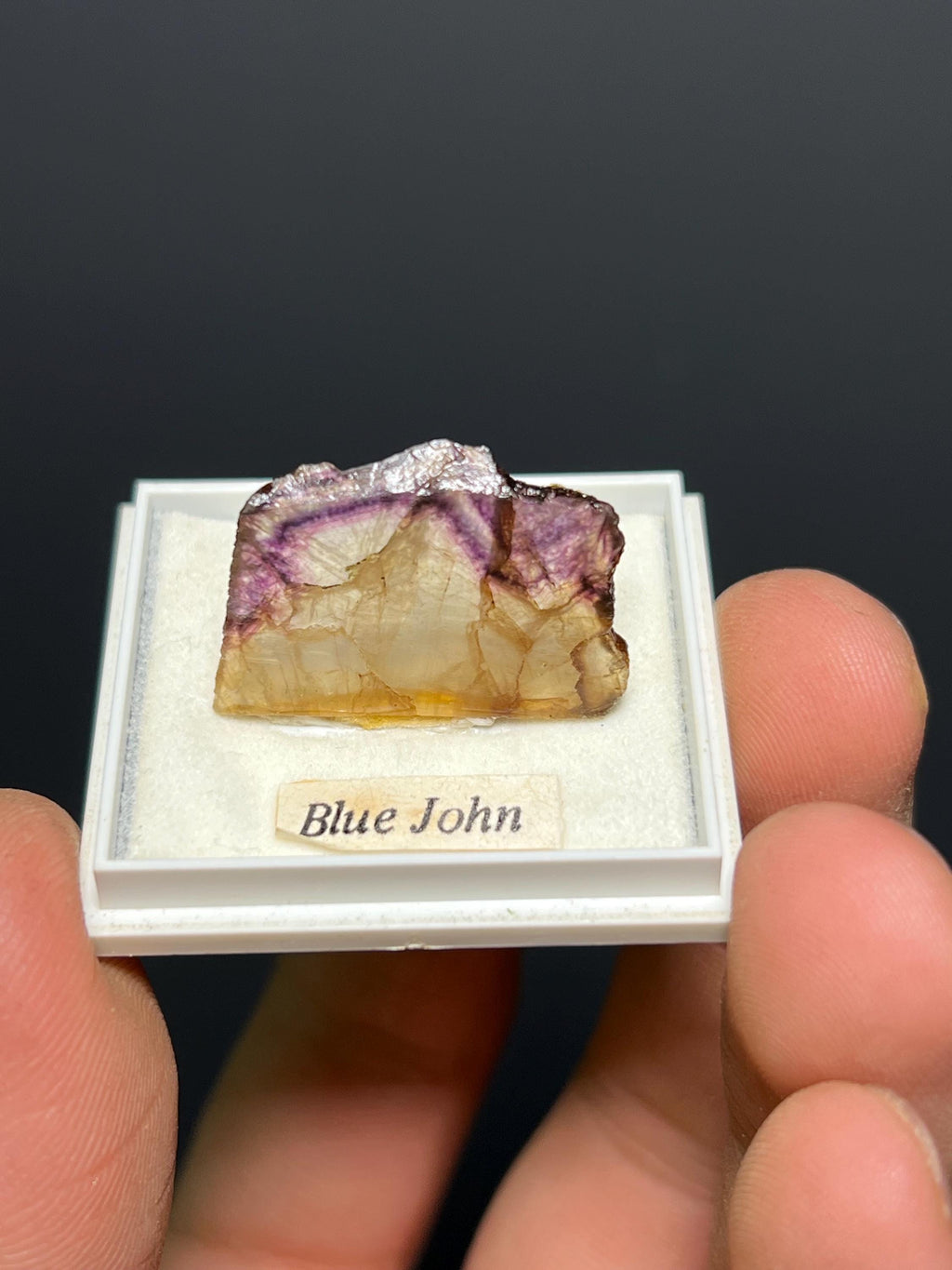 Blue John Fluorite - UK - Crystal Gemstone AE 