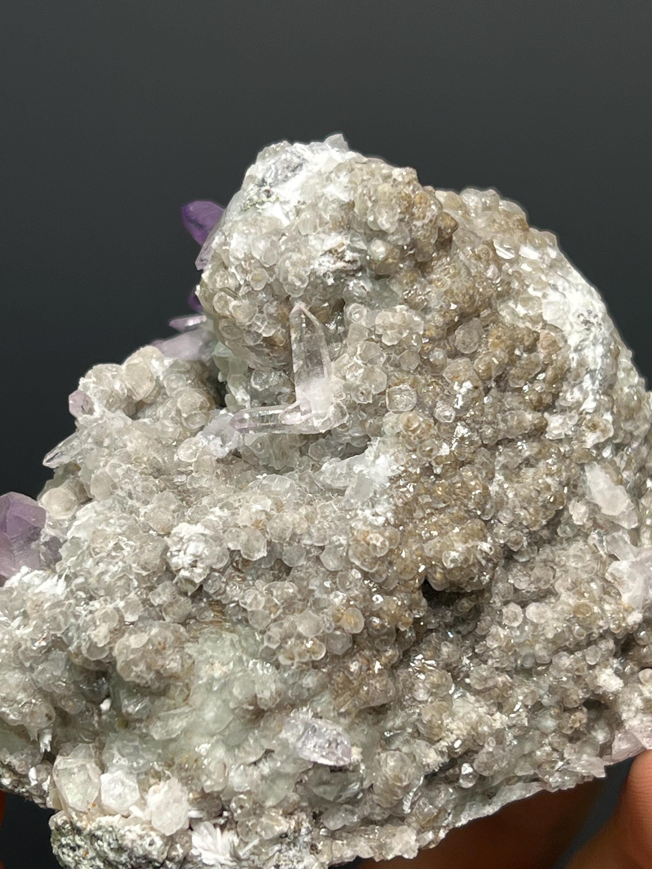 Quartz War Amethyst Specimen - Crystal Gemstone AE 