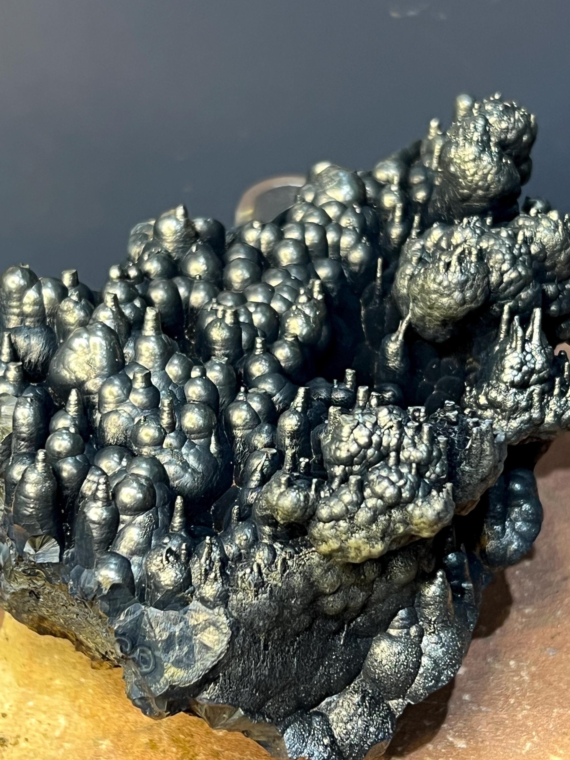 Museum Quality, Very Special Golden Color Stalactite Goethite Specimen - Crystal Gemstone AE 
