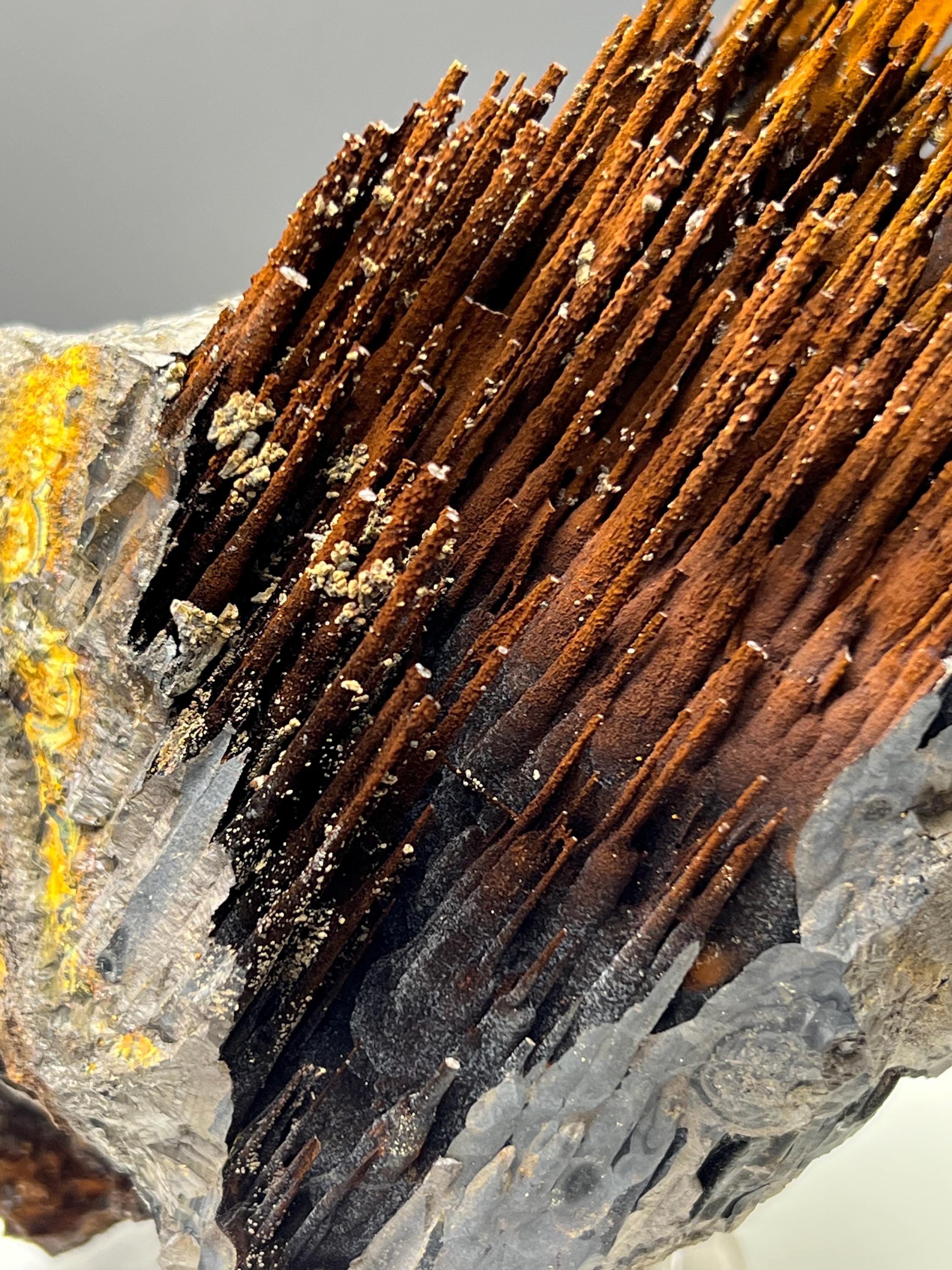 Limonite And Specularite With Velvet Function Stalactite Goethite Specimen - Crystal Gemstone AE 