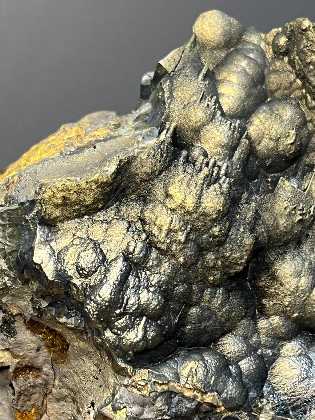 Museum Quality, Very Special Golden Color Stalactite And Botryoidal Formation Goethite Specimen - Crystal Gemstone AE 