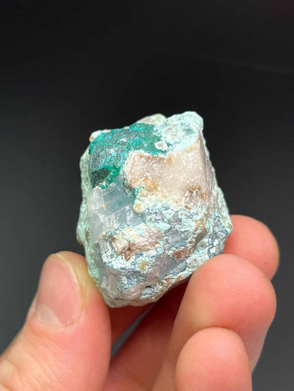 Dioptase On Matrix - Crystal Gemstone AE 