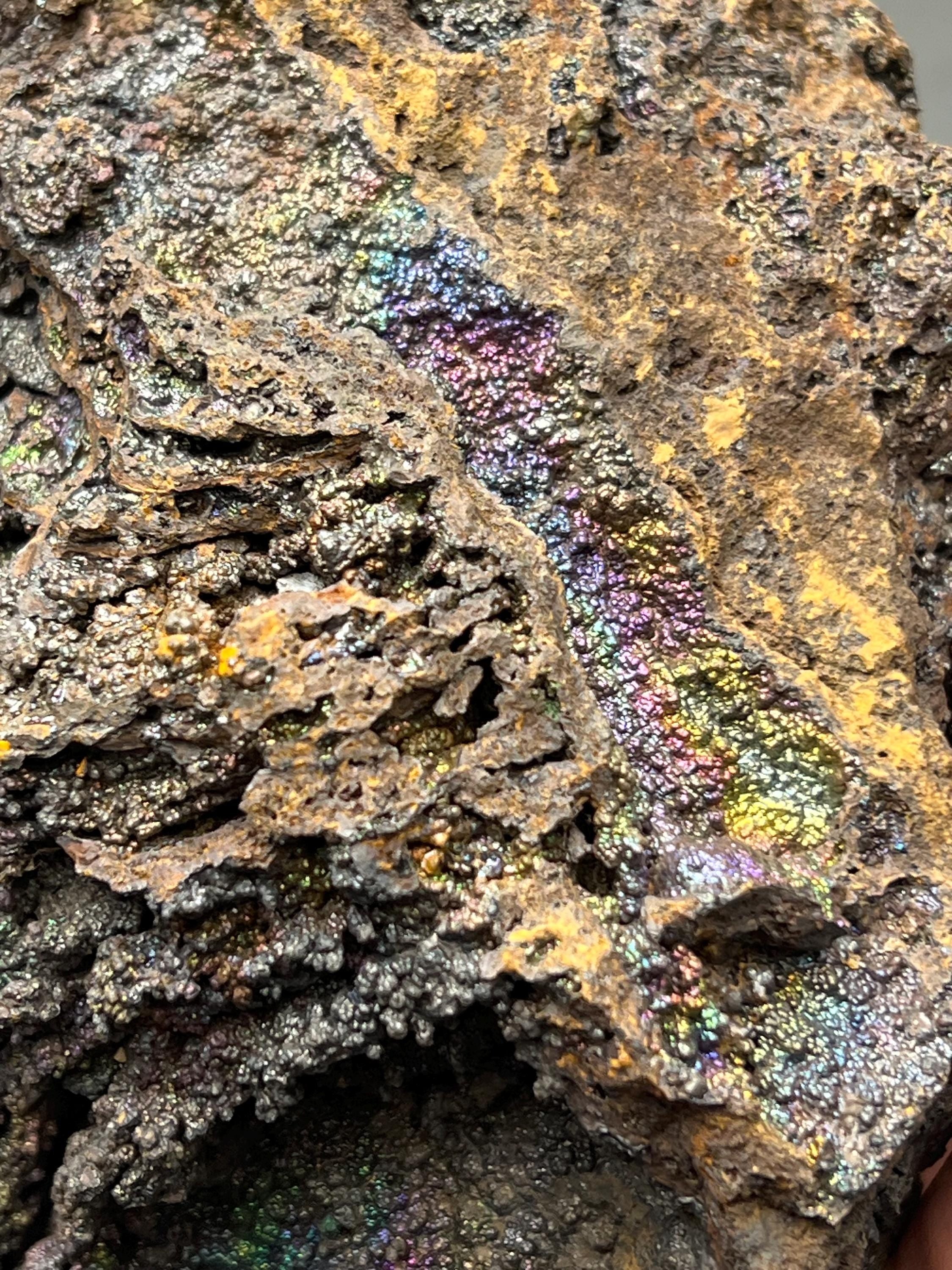Very Showy And Very Unique, Colorful Goethite Mineral, From Turkey, Special Collection Piece - Crystal Gemstone AE 