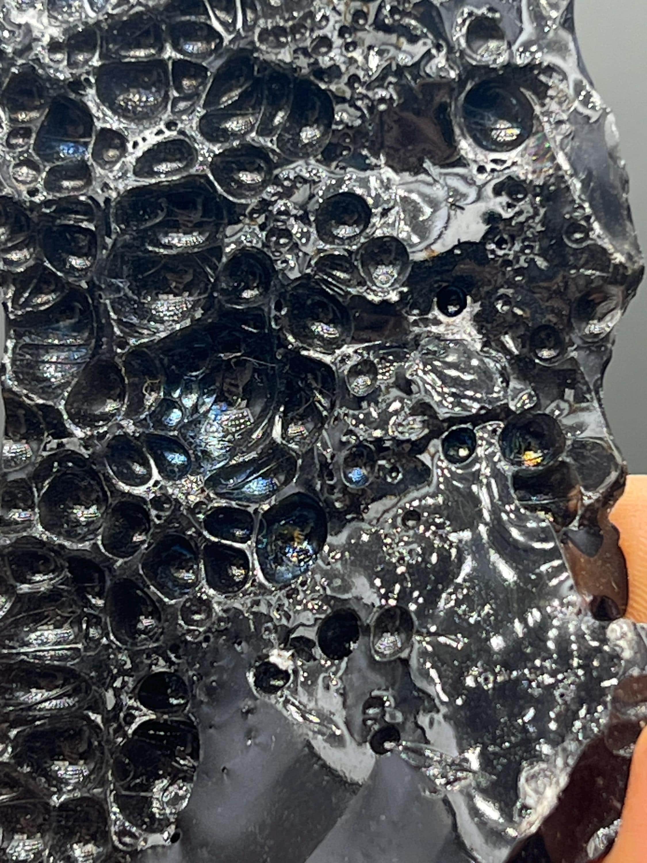 Special Formation Honeycomb Colored Alloy Obsidian - Crystal Gemstone AE 