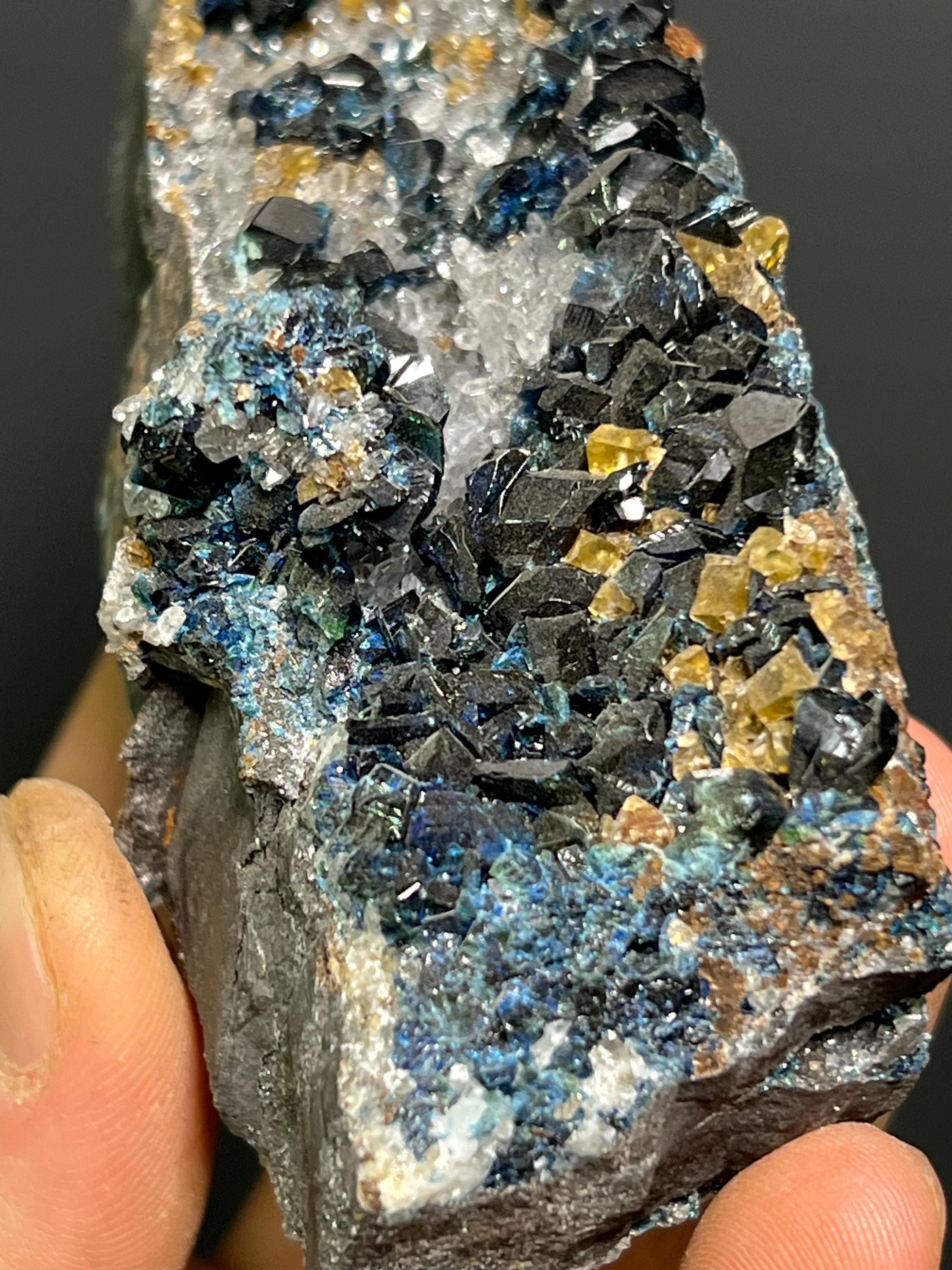 Lazulite Blue Crystals Specimen, 320gram - Crystal Gemstone AE 