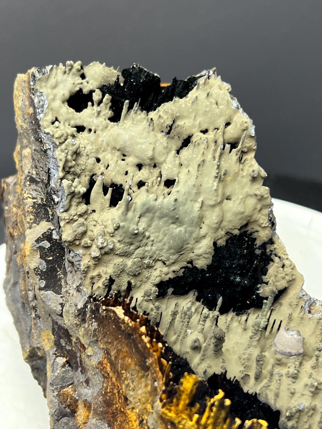Museum Grade! Very Special Formation Specularite And Limonite With Stalactites Goethtie Specimen - Crystal Gemstone AE 