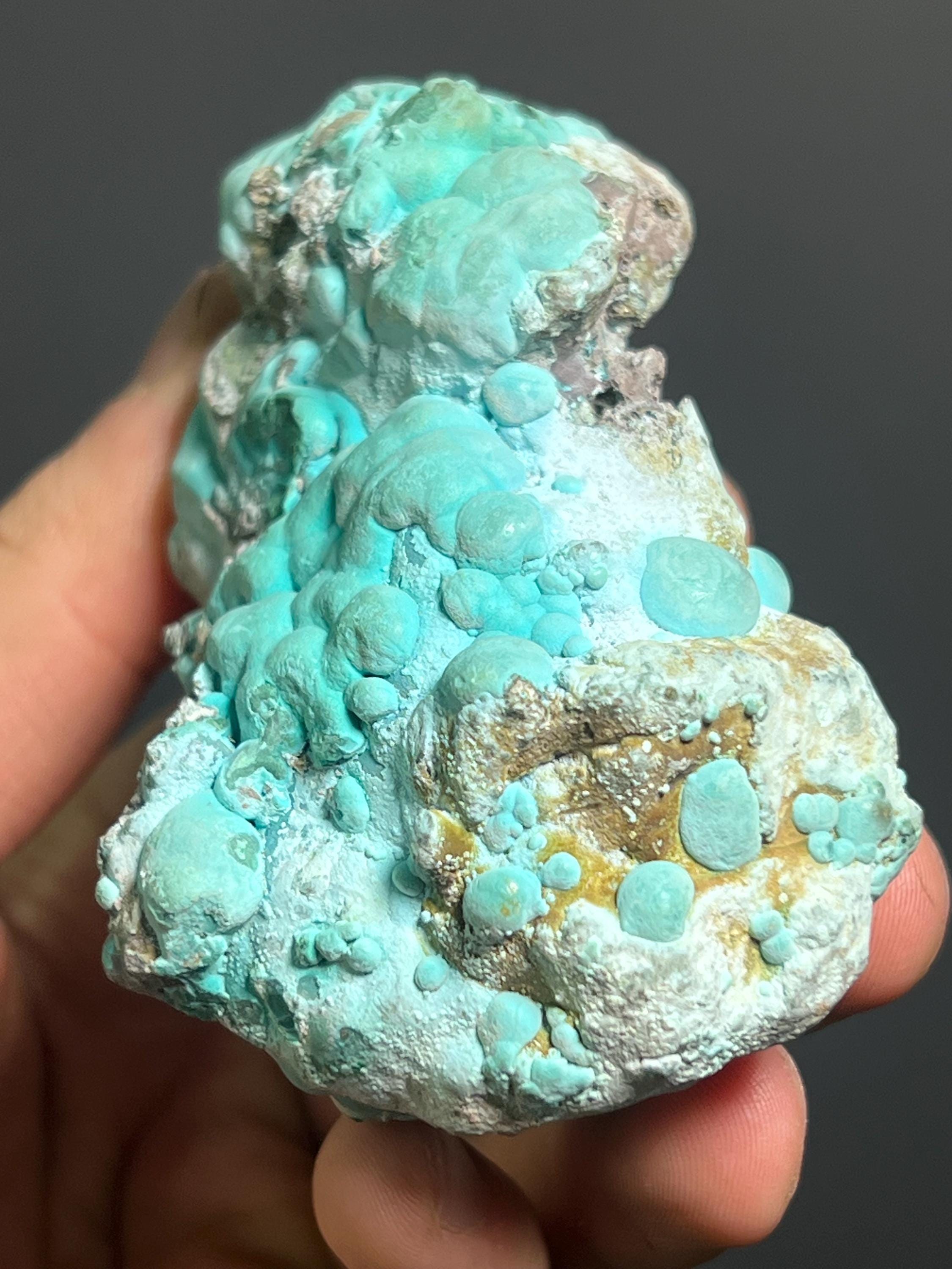 Turquoise Rosasite Specimen, Botryoidal Mineral, Mexico, 176gram - Crystal Gemstone AE 