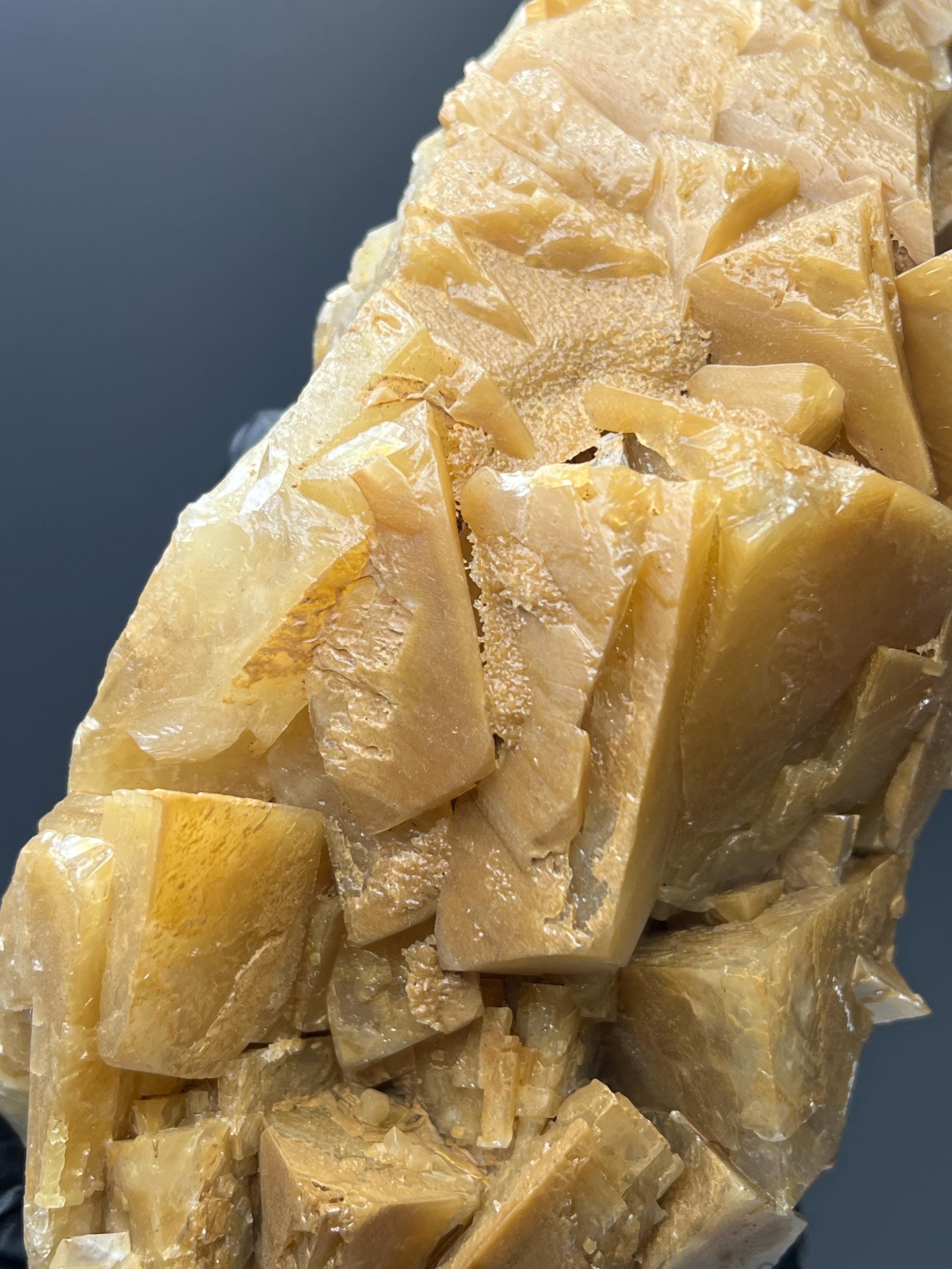 Very Special Orange Crystal Calcite Specimen - Crystal Gemstone AE 