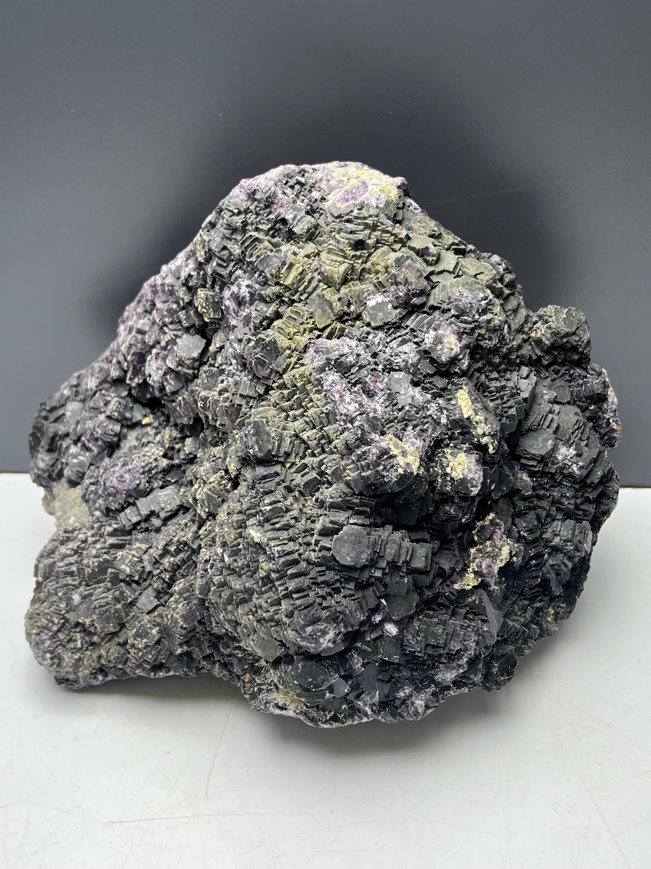 Extra Big Purple Cubic Fluorite Specimen - Crystal Gemstone AE 