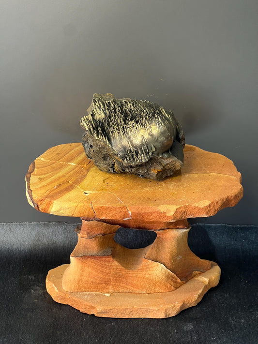 Museum Grade! Very Special Golden Color Stalactite Goethite Specimen, For Special Collection - Crystal Gemstone AE 