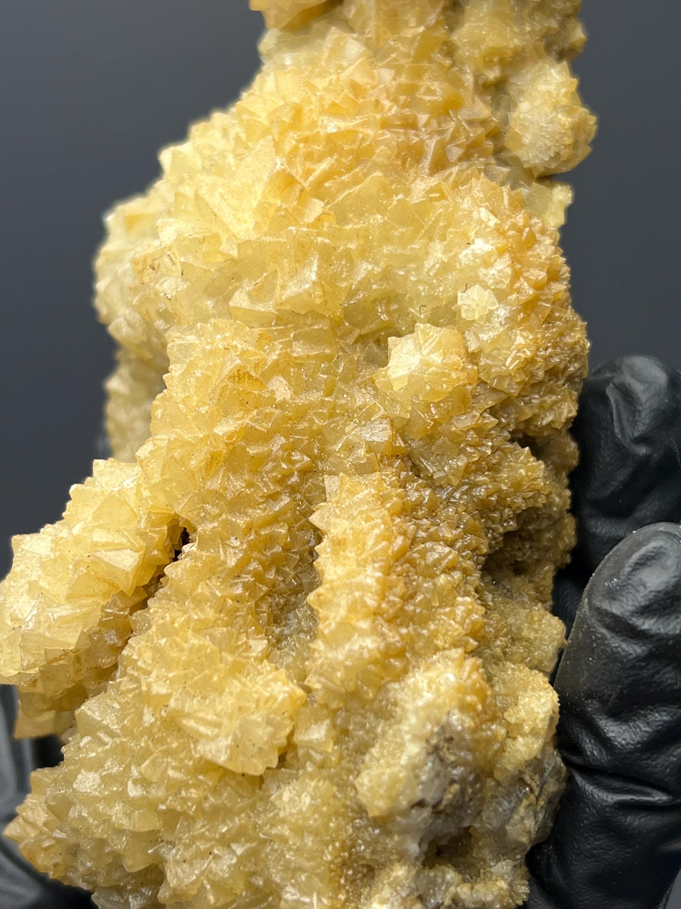 Orange Crystal Calcite Specimen - Kayseri, Turkey - Crystal Gemstone AE 