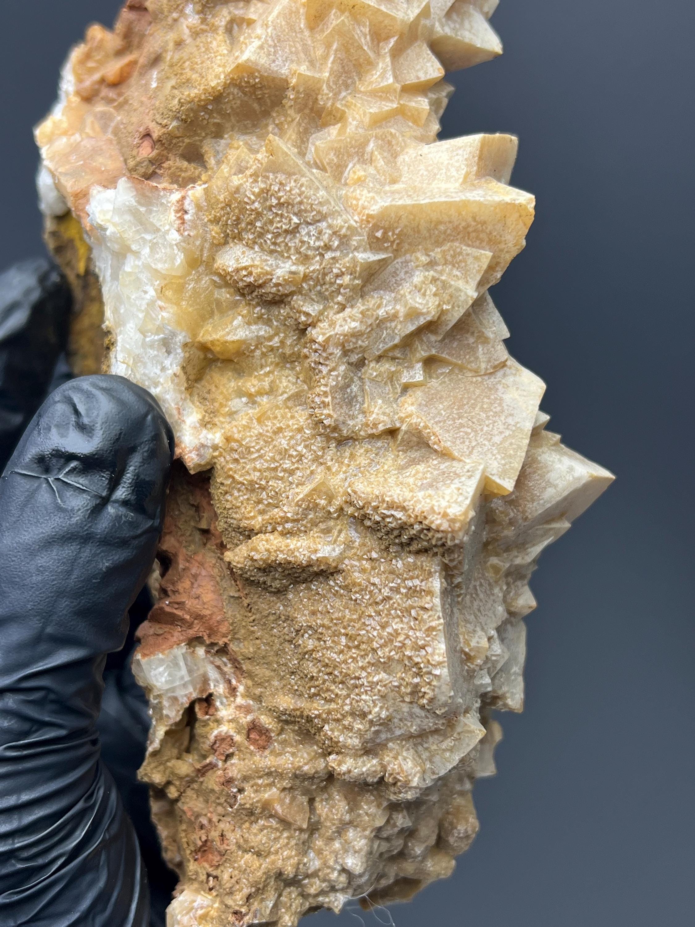 Orange Crystal Calcite Specimen - Kayseri, Turkey - Crystal Gemstone AE 