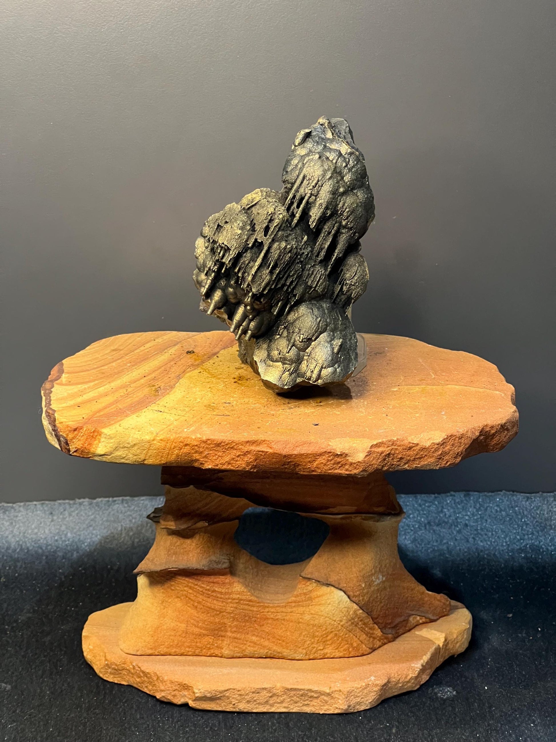 Museum Grade, Very Special Golden Color Stalactite Goethite Specimen - Crystal Gemstone AE 