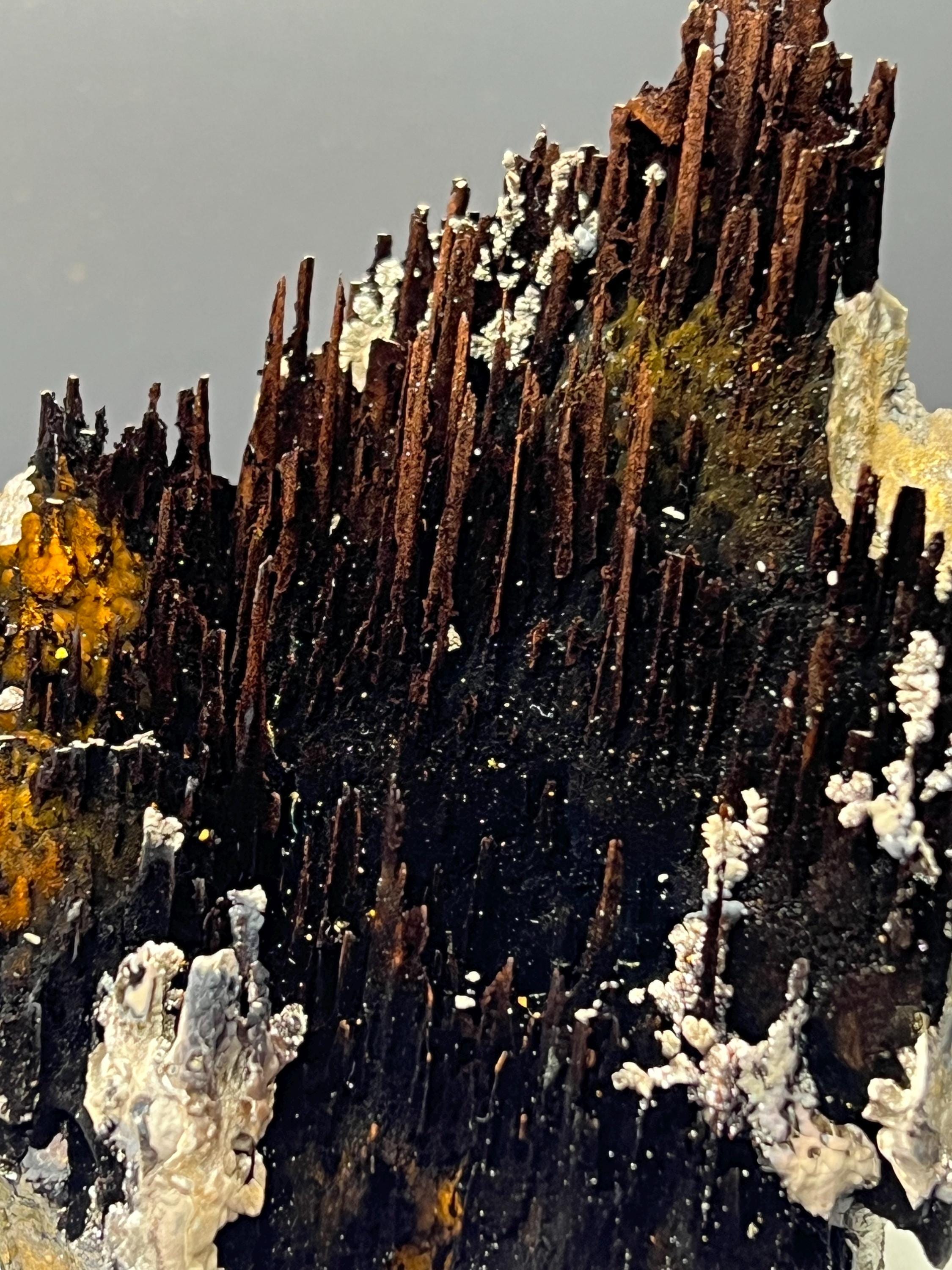 Very Showy Limonite And Specularite With Stalactite Goethite Specimen, For Special Collection - Crystal Gemstone AE 
