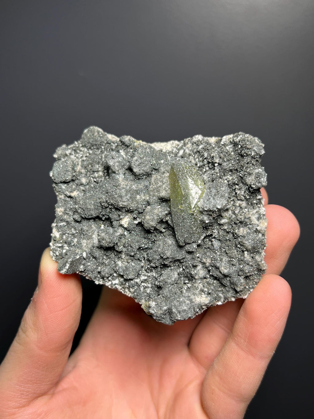 Titanite On Mottranite - Madagascar - Crystal Gemstone AE 