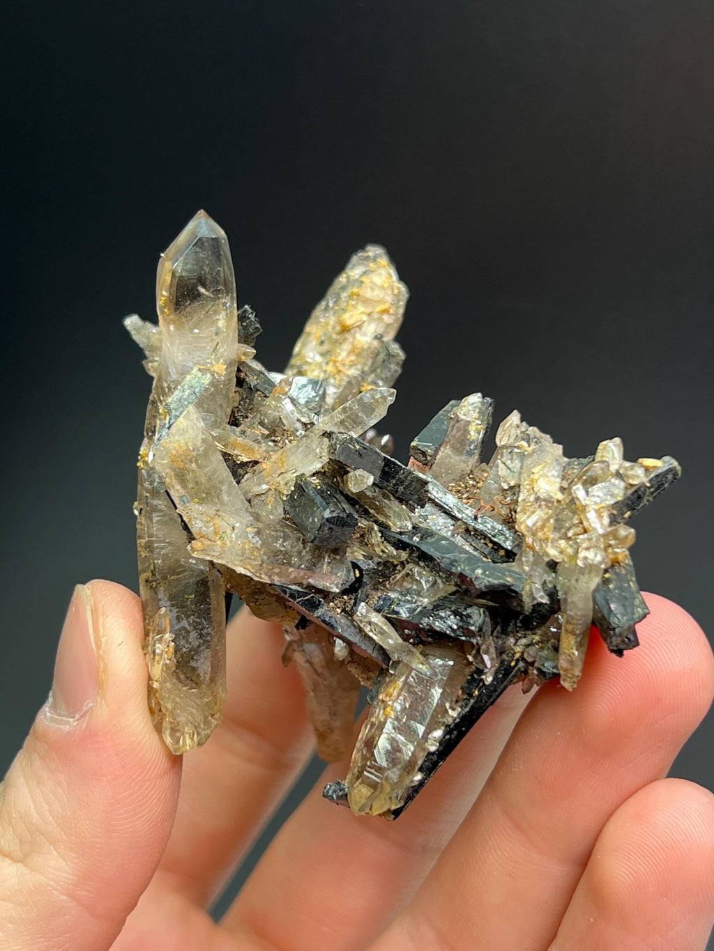 Smoky Quartz With Aegirine - Crystal Gemstone AE 