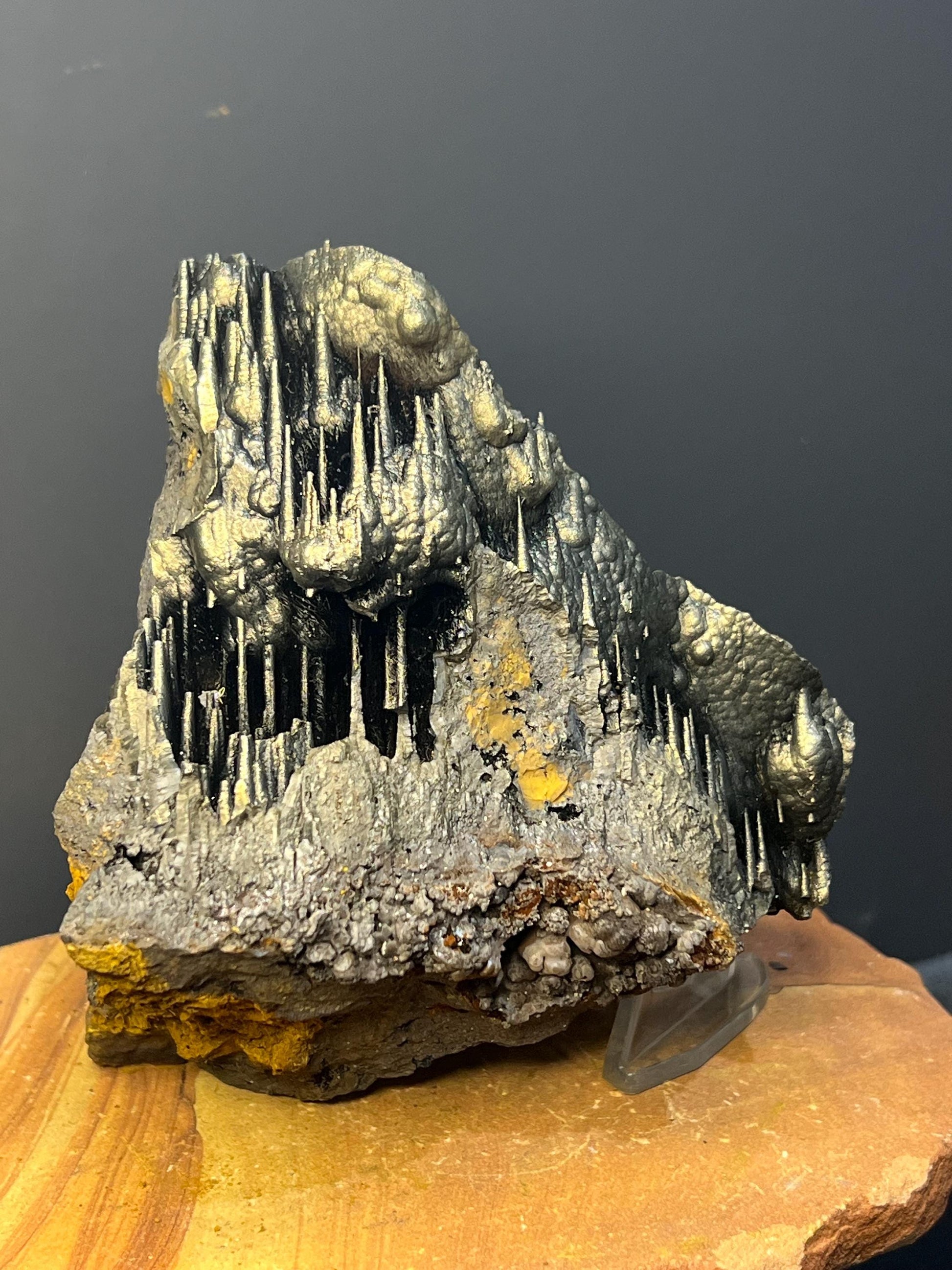 Museum Quality! Golden Color Stalactite Goethite Specimen, For Special Collection - Crystal Gemstone AE 
