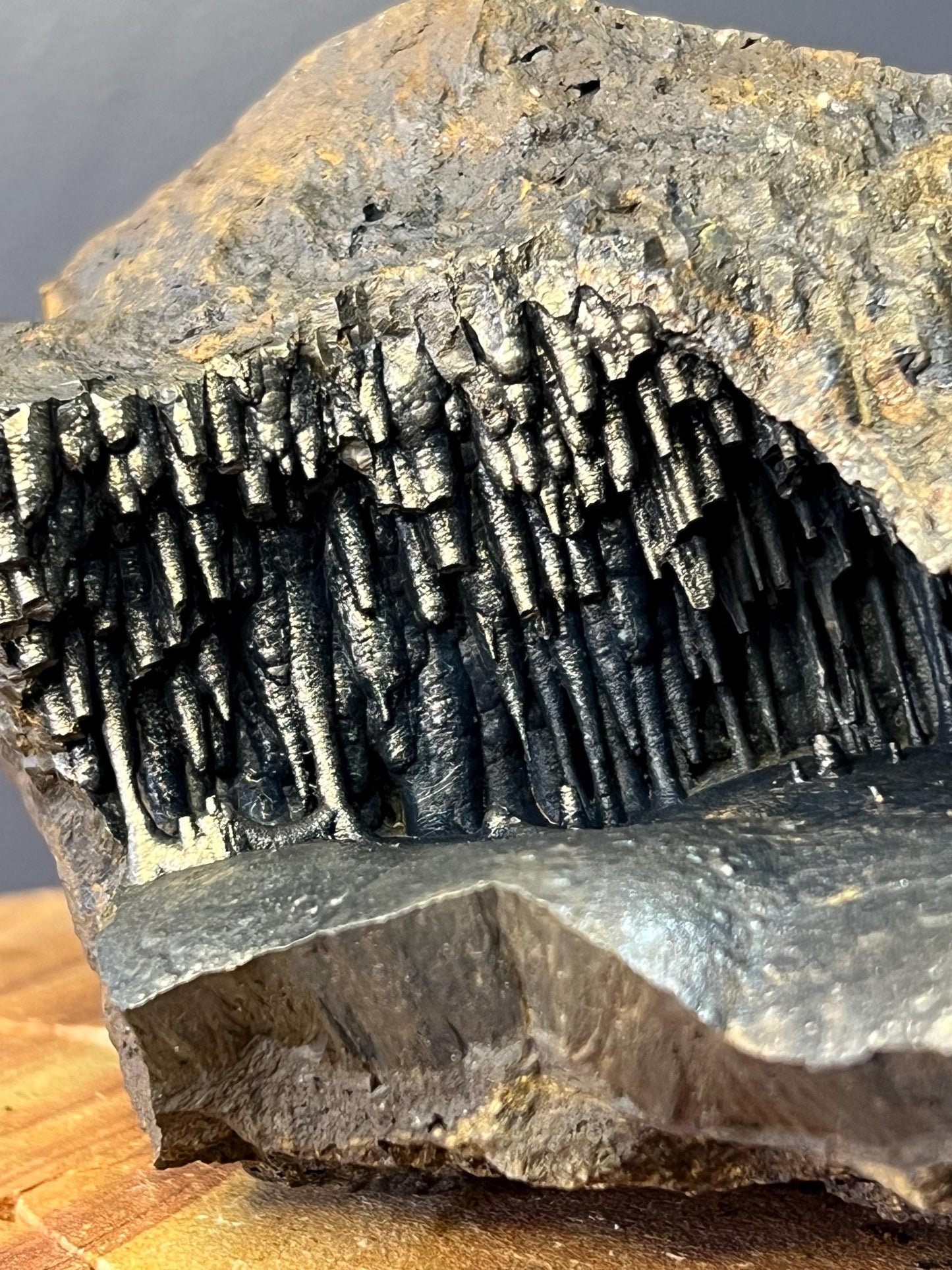 Museum Grade, Very Special Cave Shaped Golden Color Stalactite Goethite Specimen - Crystal Gemstone AE 