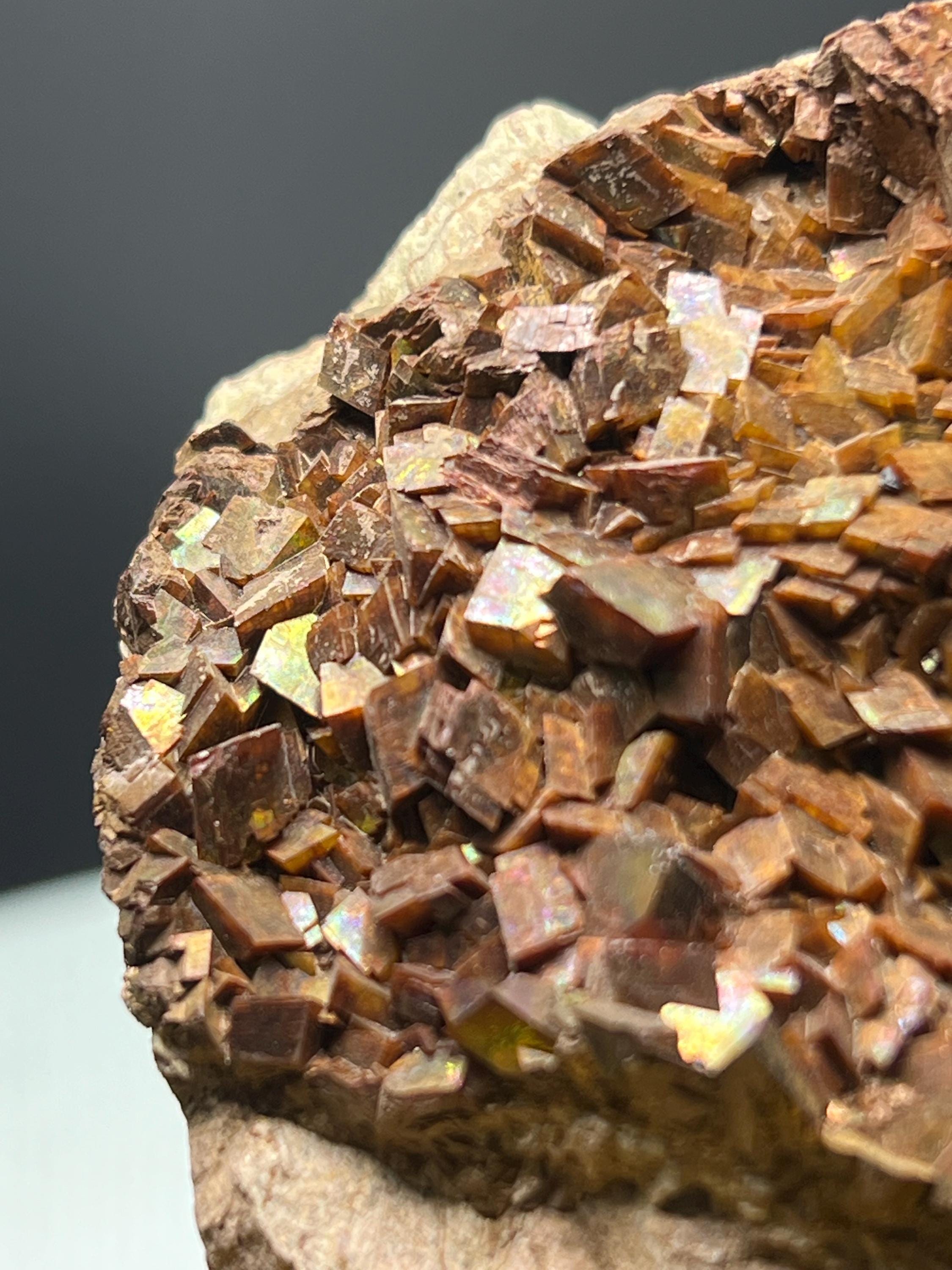 Museum Grade! Iridescent Crystal Iron Siderite, From Turkey - Crystal Gemstone AE 