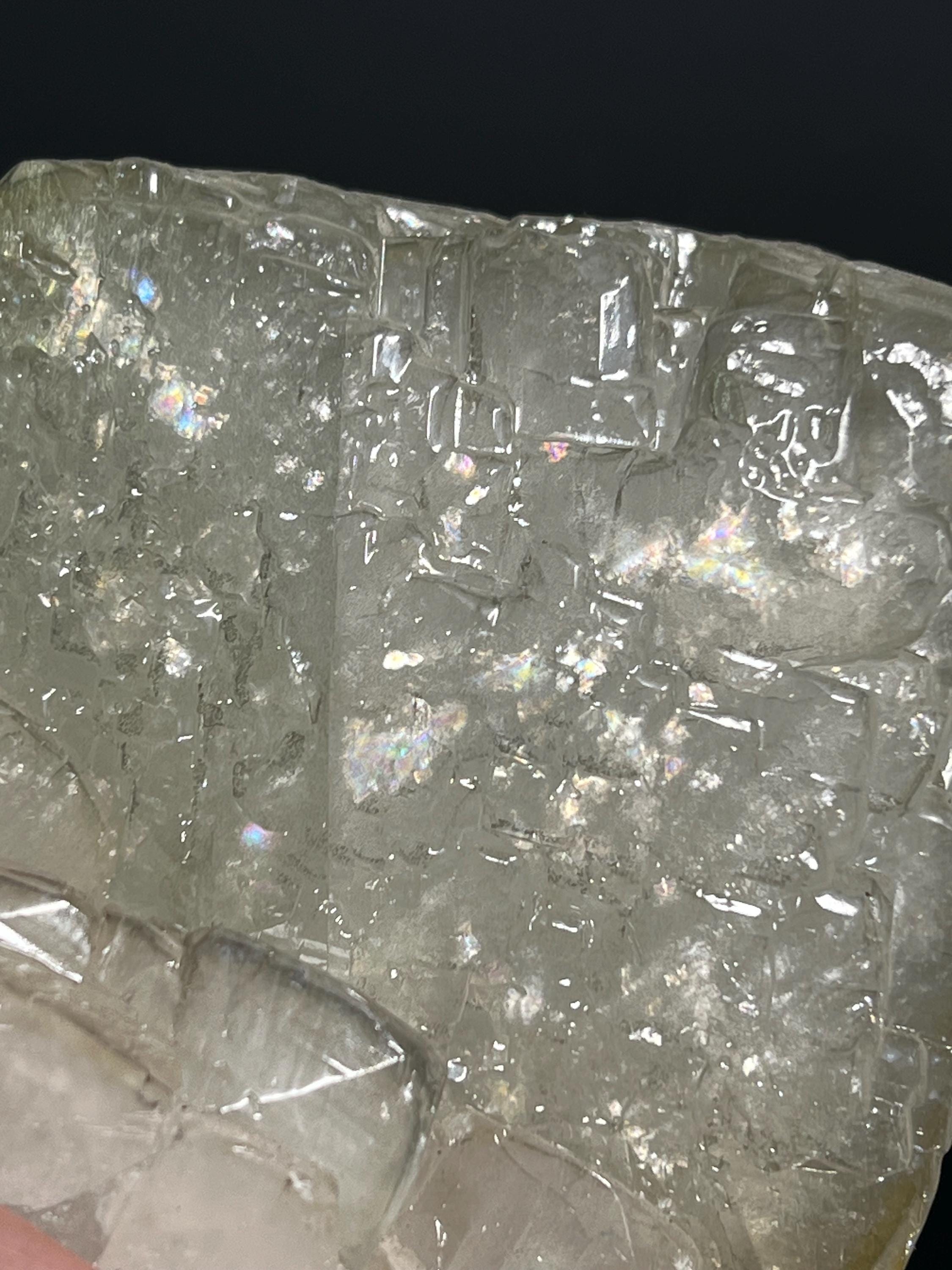 Special, Colored Alloys Clear Gray Crystal Calcite Specimen, 2kg - Crystal Gemstone AE 