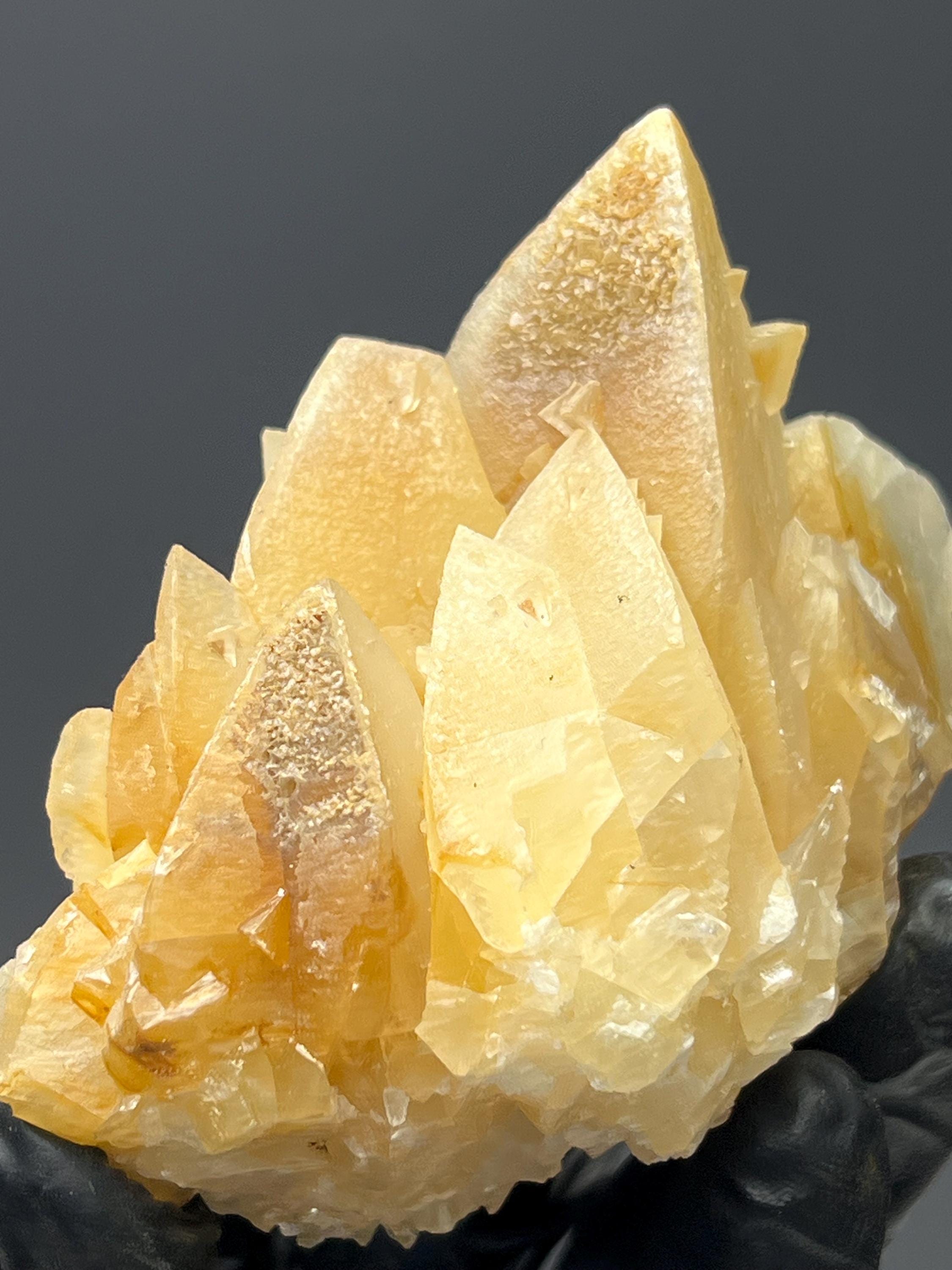 Orange Crystal Calcite Specimen - Crystal Gemstone AE 