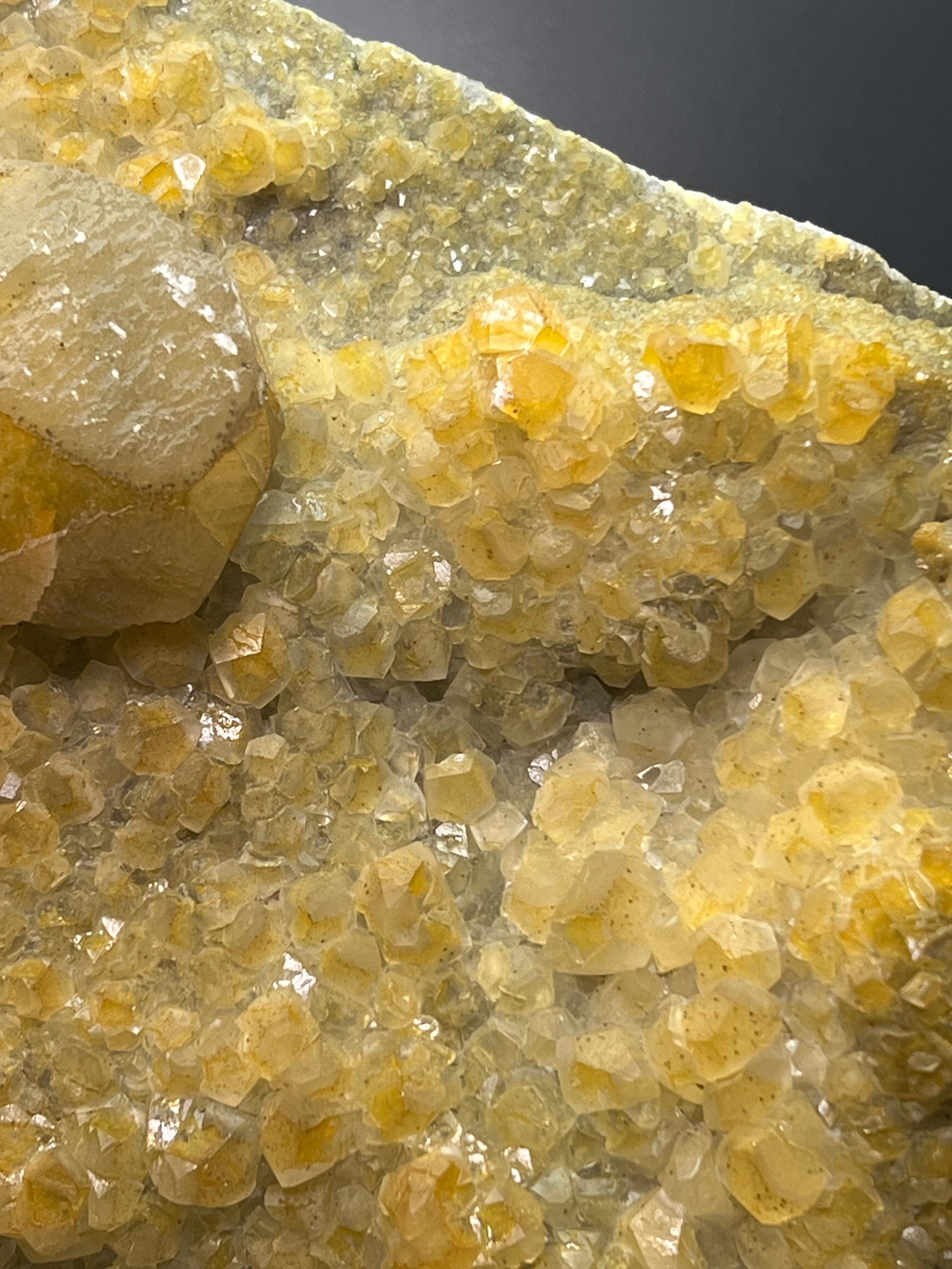Extra Large Very Showy Orange Crystal Calcite Specimen - Crystal Gemstone AE 