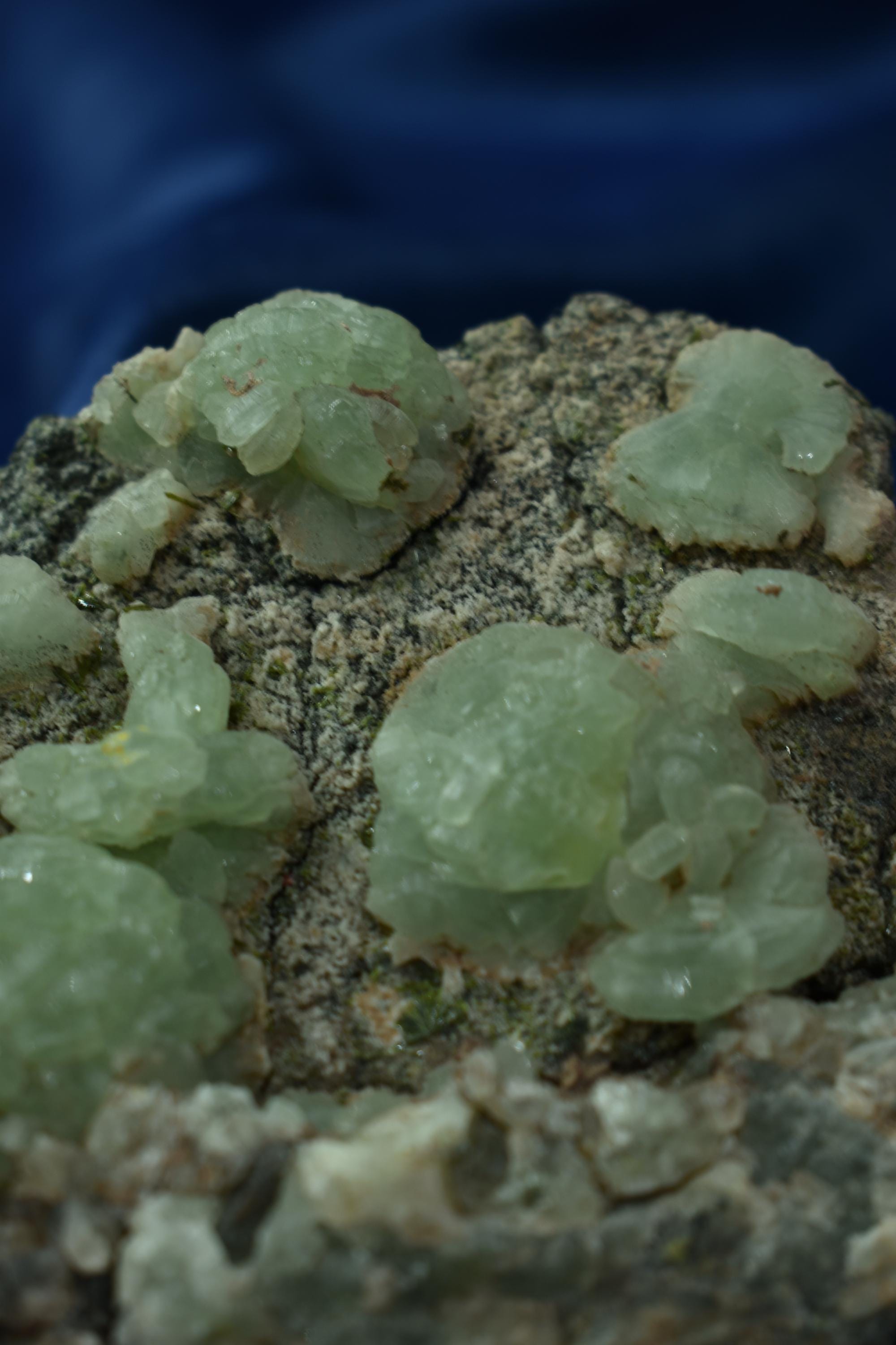 Green Prehnite Crystals From Morocco - Crystal Gemstone AE 