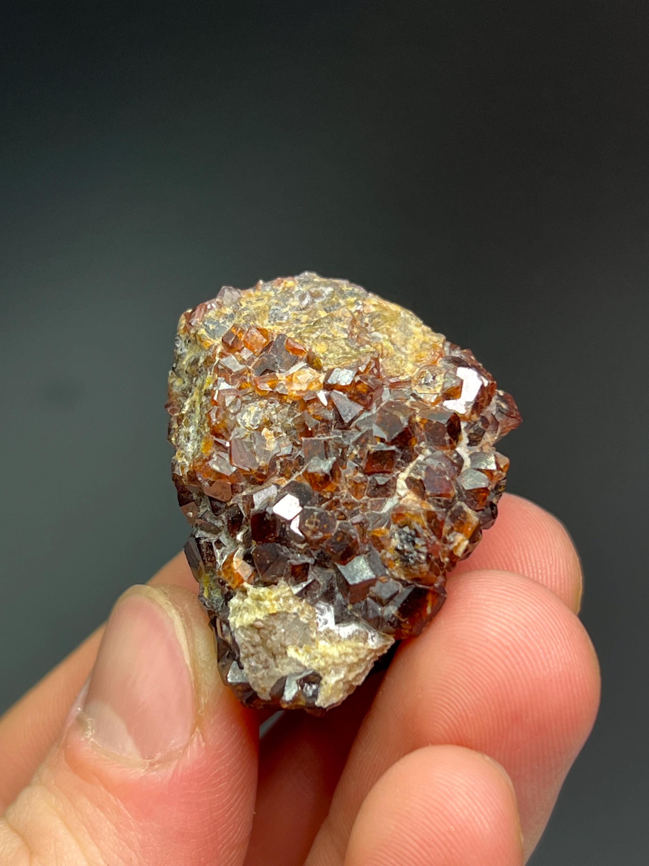 Spessartine Garnet Specimen - Crystal Gemstone AE 