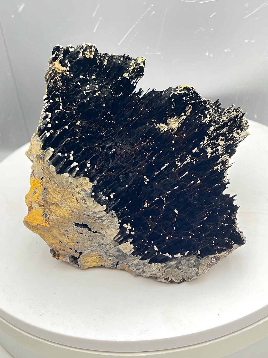 Rare Find! Limonite And Specularite On Stalactite Hematite - Crystal Gemstone AE 