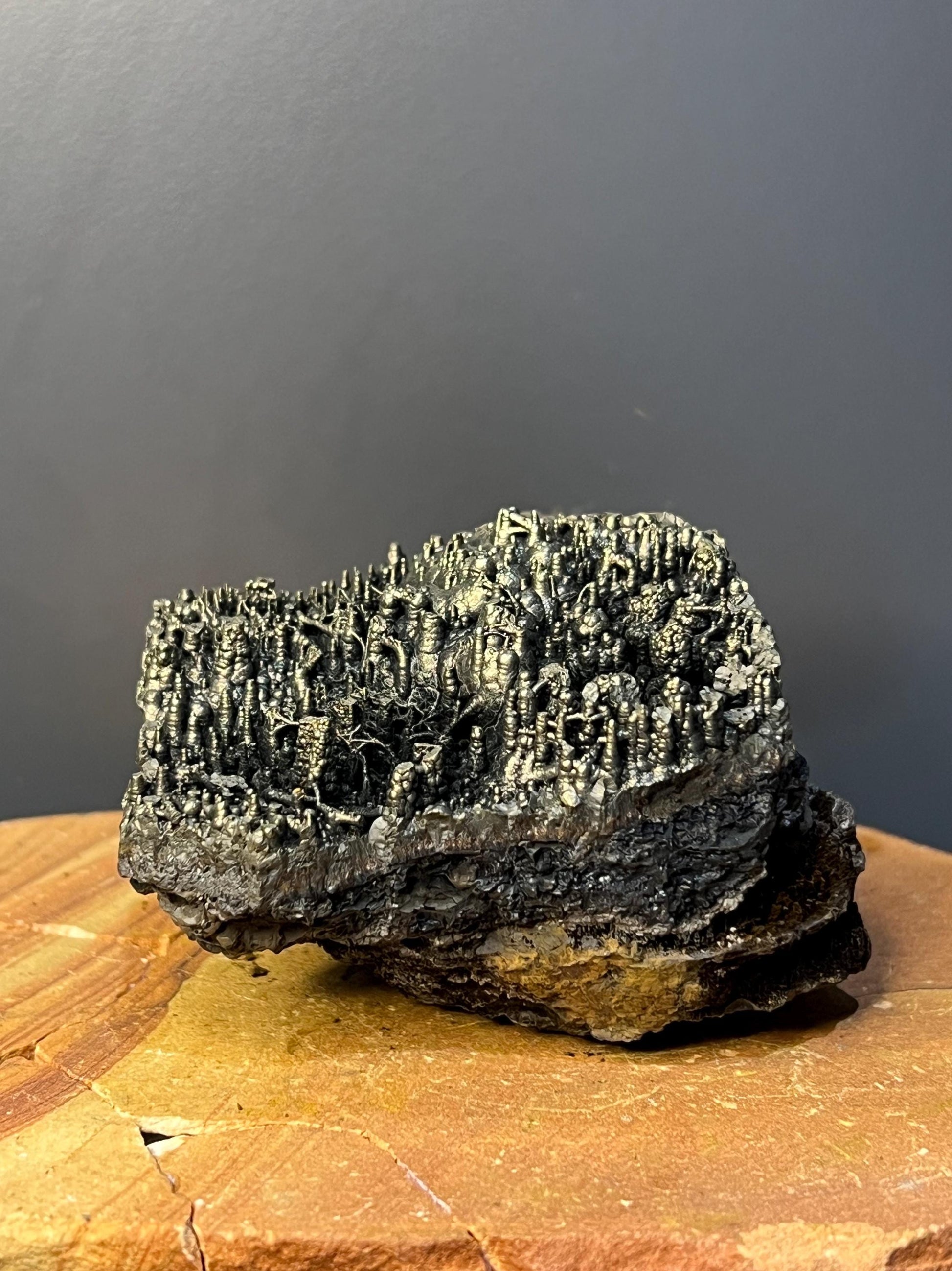 Museum Grade! Very Special Golden Color Stalactite Goethite Specimen - Crystal Gemstone AE 