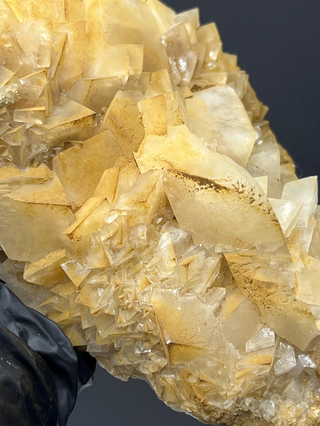 Large Orange Crystal Calcite Specimen - Turkish Mineral Decor - Crystal Gemstone AE 