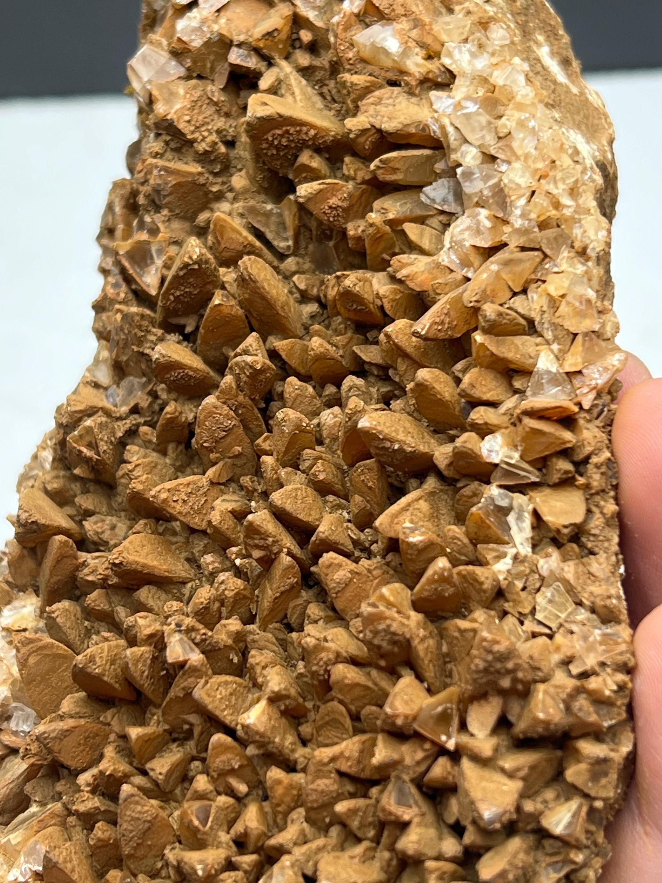 Large Size, Orange Crystal Calcite, From Turkey - Crystal Gemstone AE 