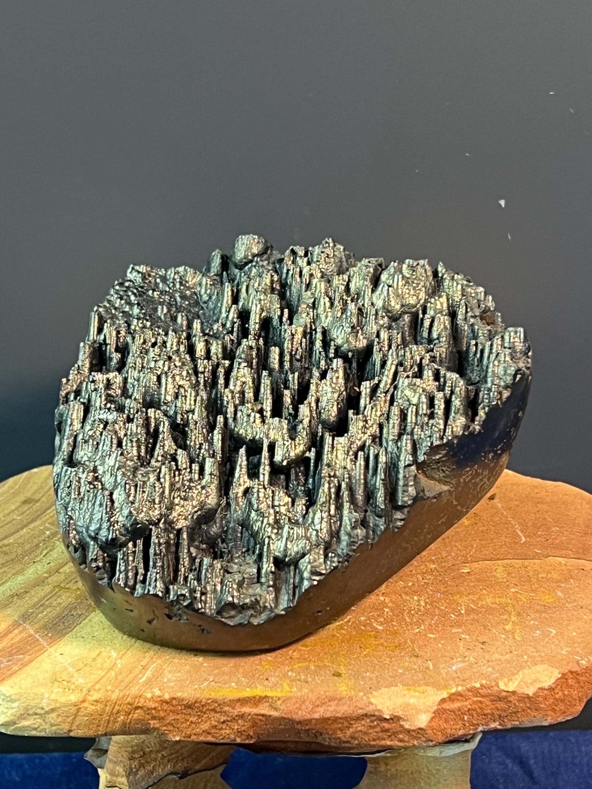 "Museum Grade" Golden Color Stalactite Goethite - Crystal Gemstone AE 