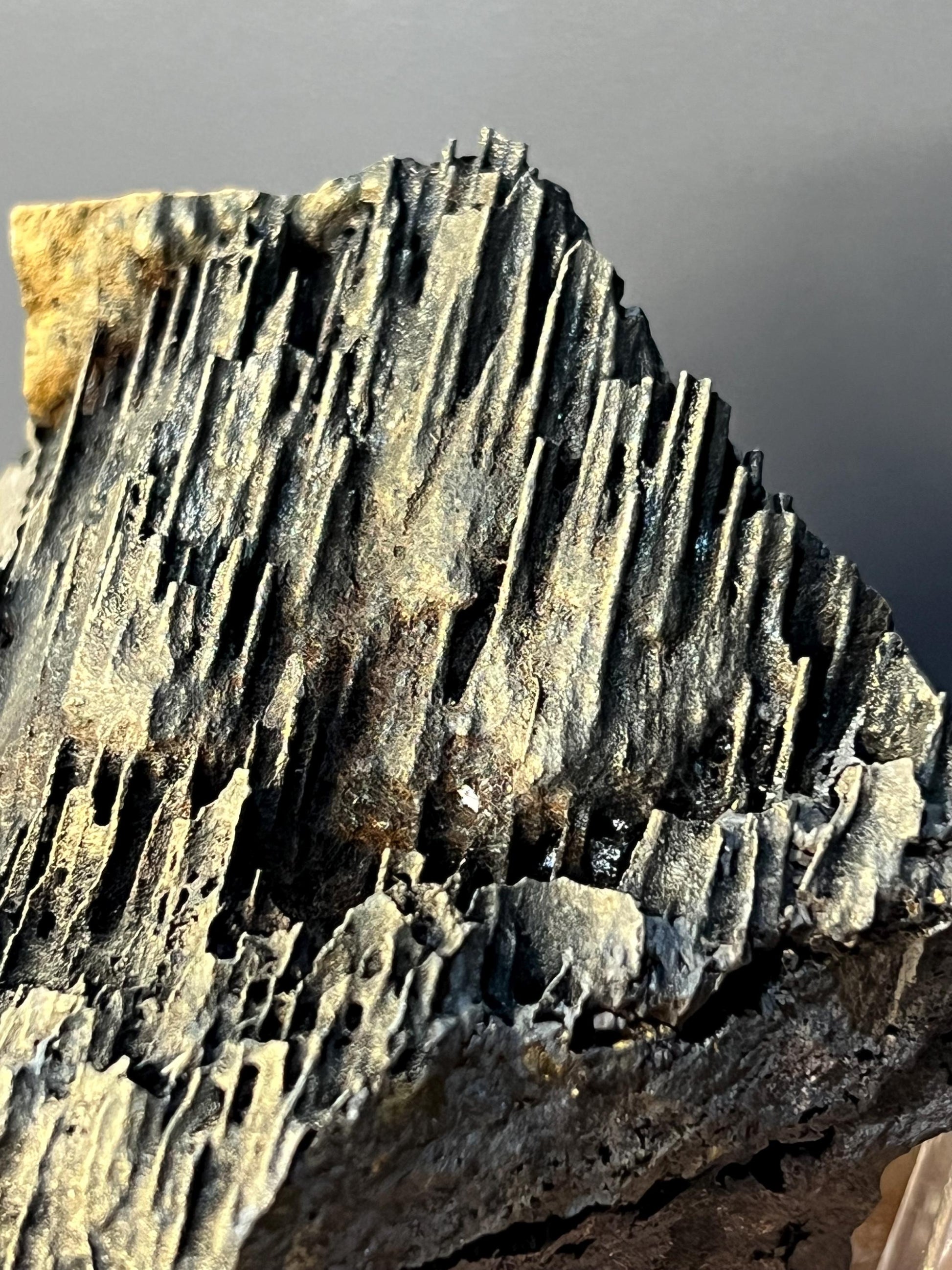 Museum Grade, Very Special Golden Color Stalactite Goethite Specimen - Crystal Gemstone AE 