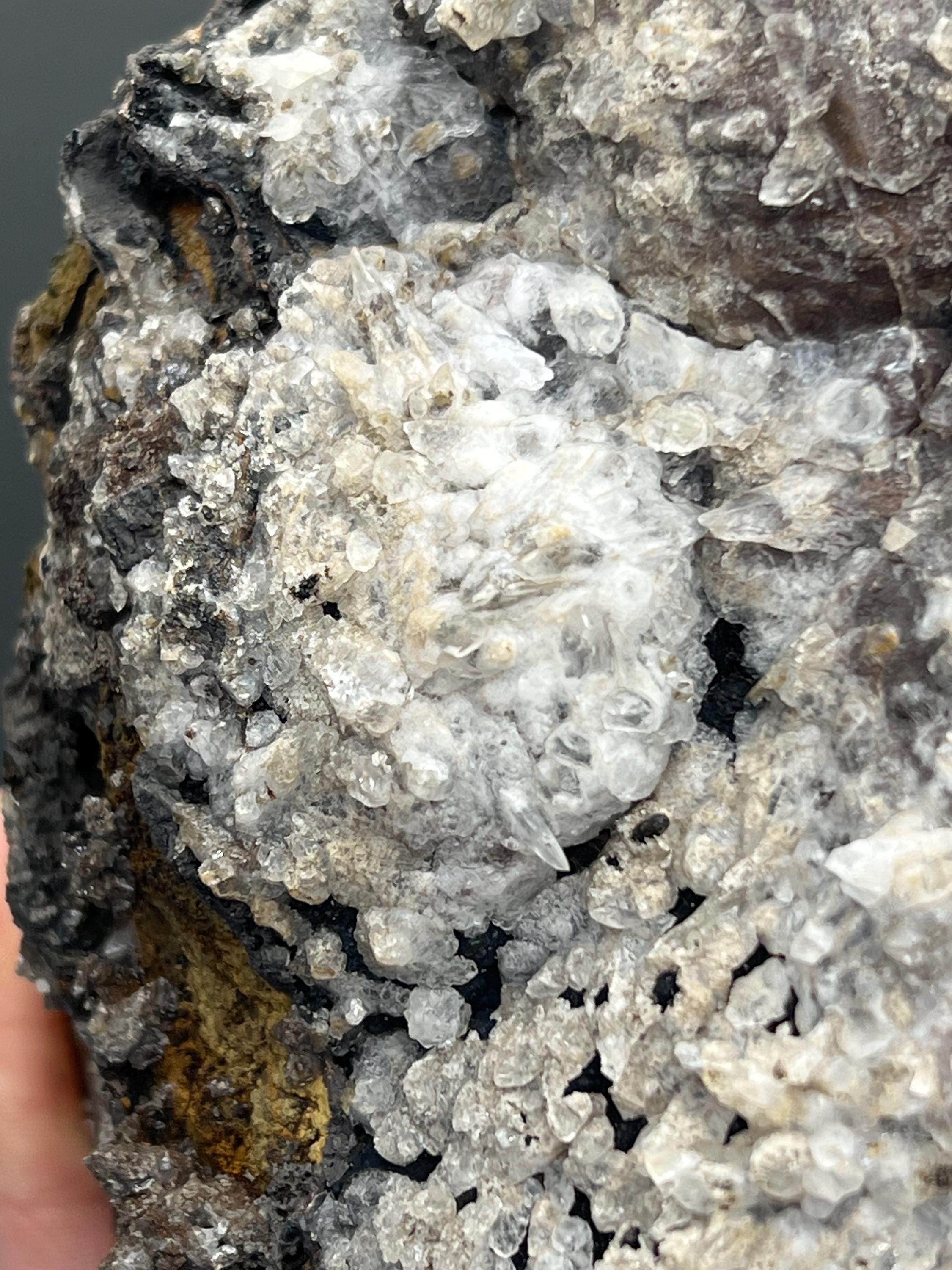 Very Special, Large Size Crystal Calcite On Hematite, For Special Collections - Crystal Gemstone AE 