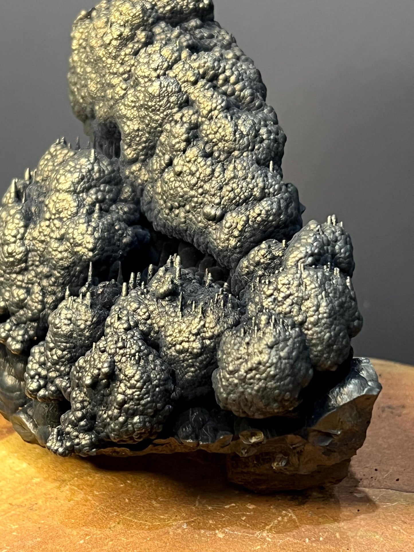 Museum Grade! Showy Golden Color Small Stalactites With Goethite Specimen, For Special Collection - Crystal Gemstone AE 