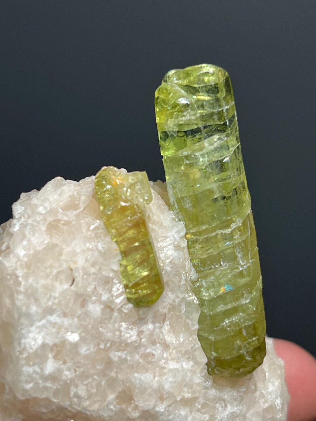 Apatite Crystals In Calcite Specimen, 98gram - Crystal Gemstone AE 