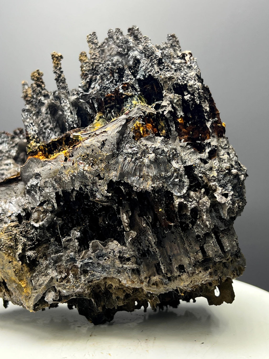 Museum Grade, Very Special Specularite And Limonite With Stalactite Goethite Specimen, For Special Collection - Crystal Gemstone AE 