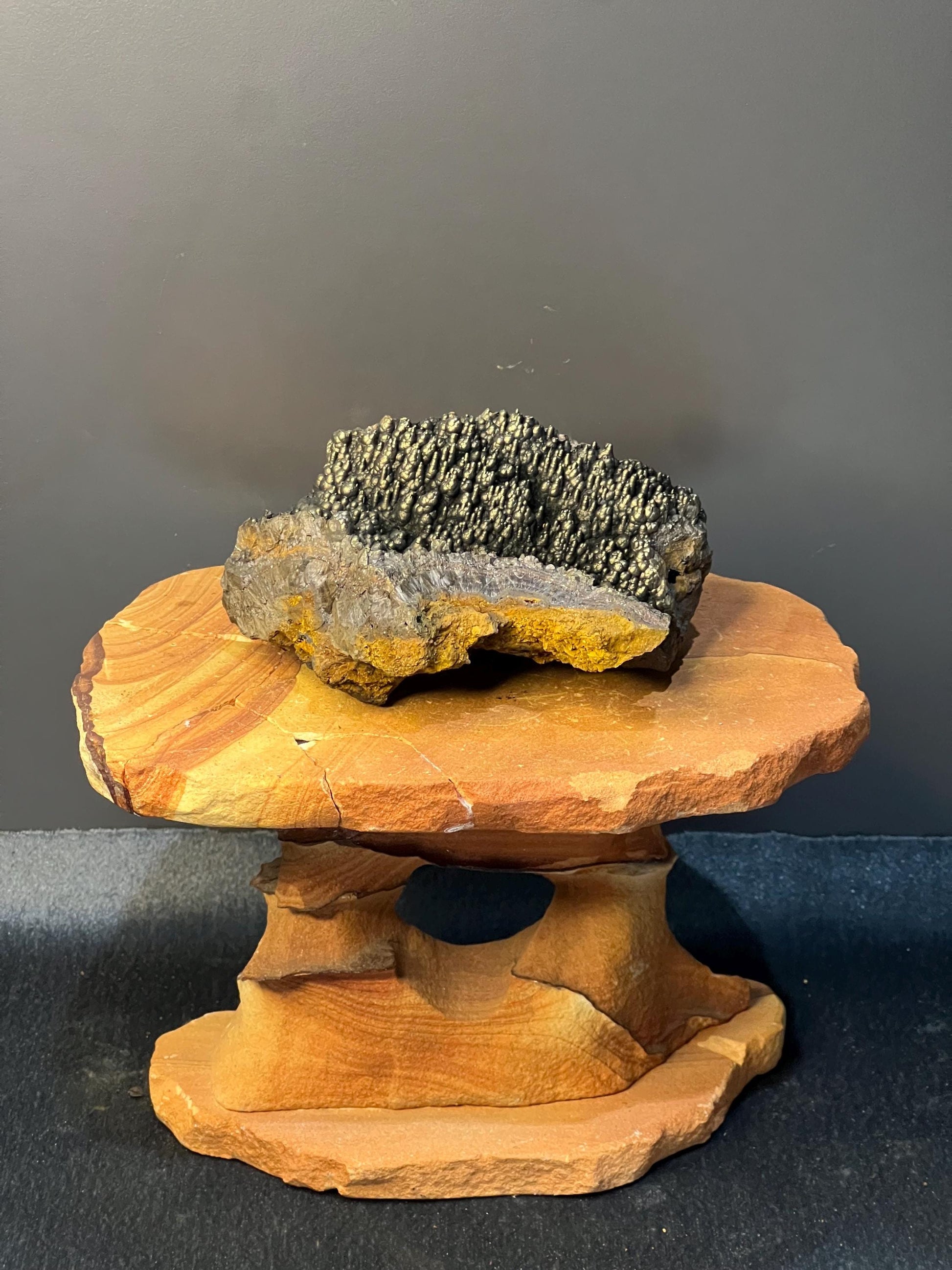 Museum Grade! Very Special Golden Color Stalactite Goethite Specimen, For Special Collection - Crystal Gemstone AE 