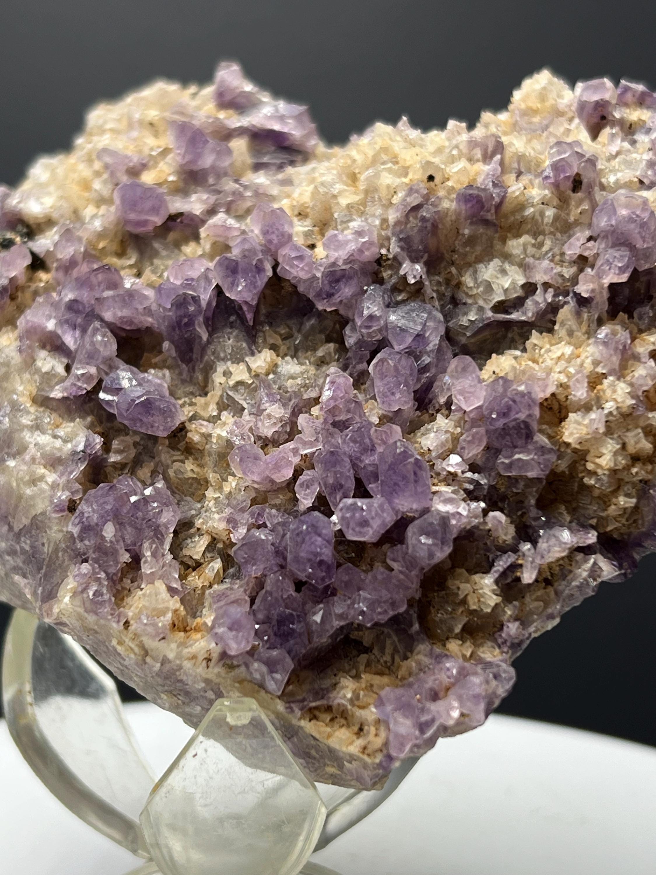 Flower Amethyst Crystals On Matrix - Crystal Gemstone AE 
