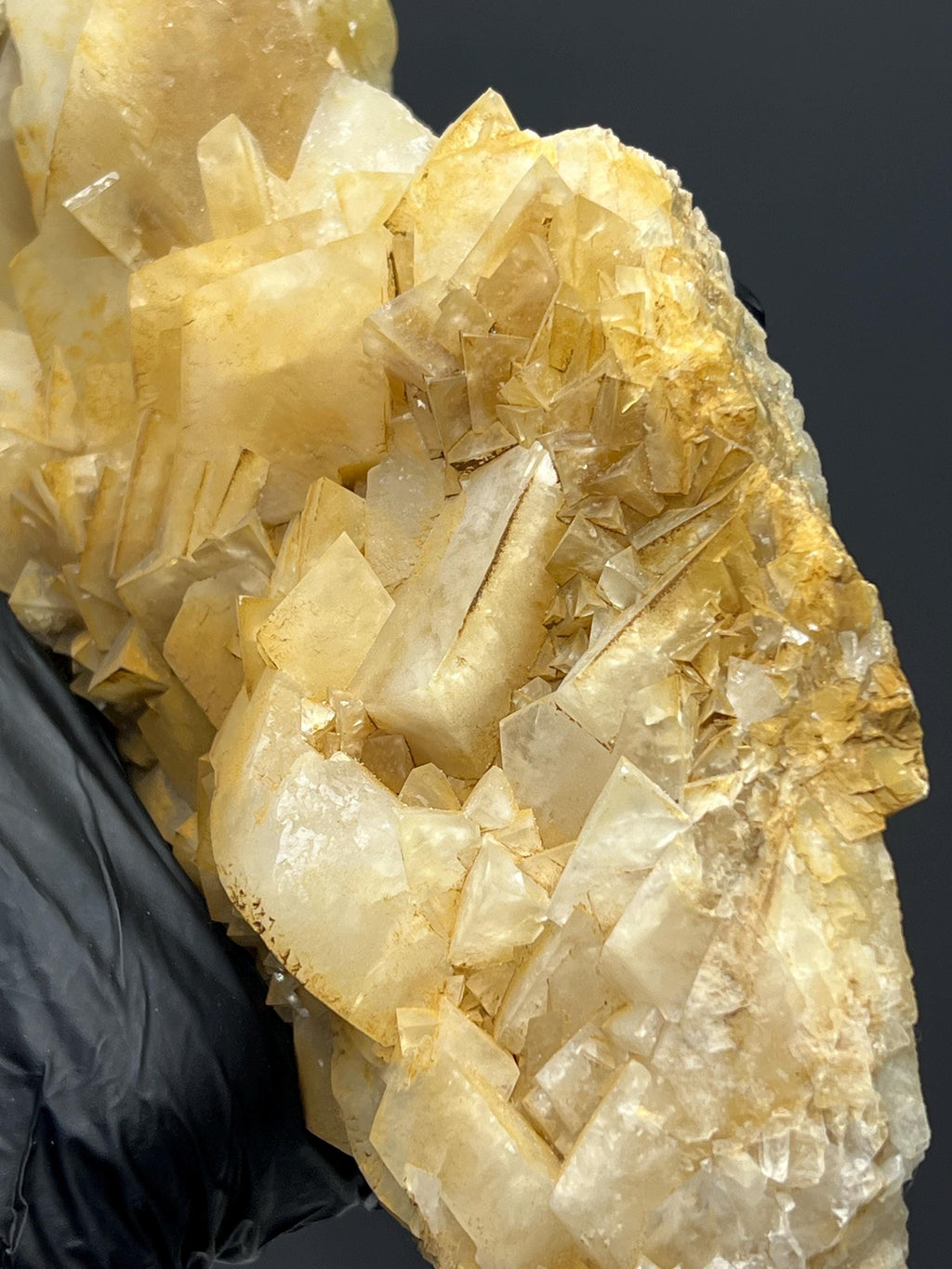 Large Orange Crystal Calcite Specimen - Turkish Mineral Decor - Crystal Gemstone AE 