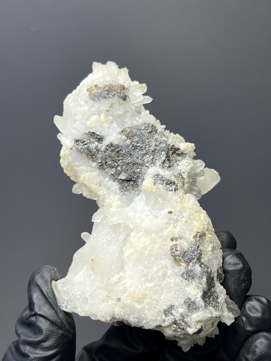 Druzy Crystal Calcite And Crystal Quartz With Sphalerite - Crystal Gemstone AE 