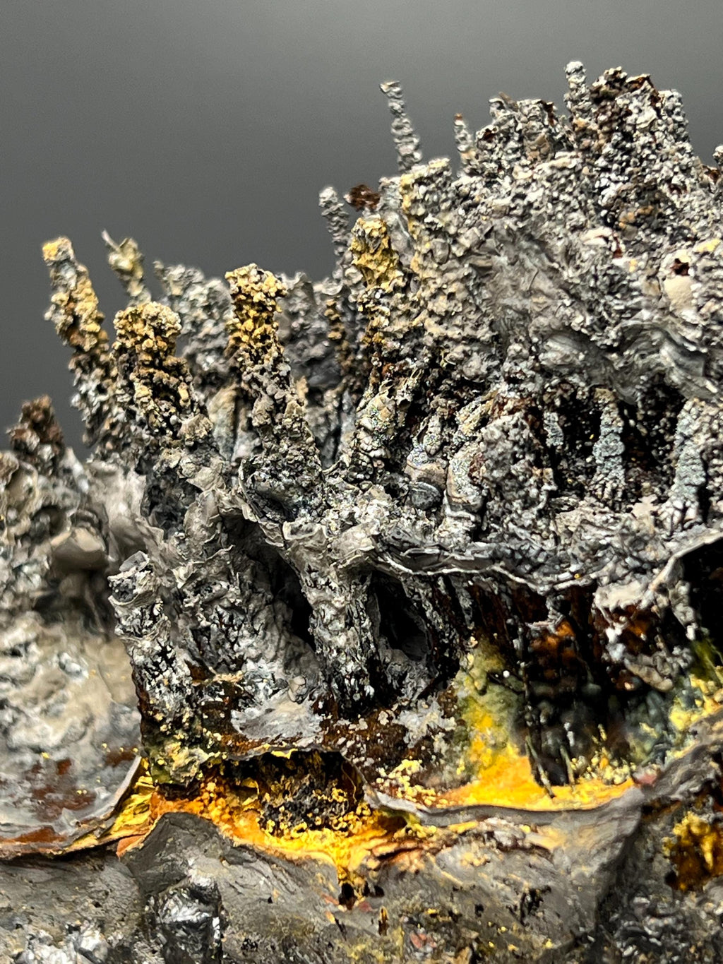 Museum Grade, Very Special Specularite And Limonite With Stalactite Goethite Specimen, For Special Collection - Crystal Gemstone AE 