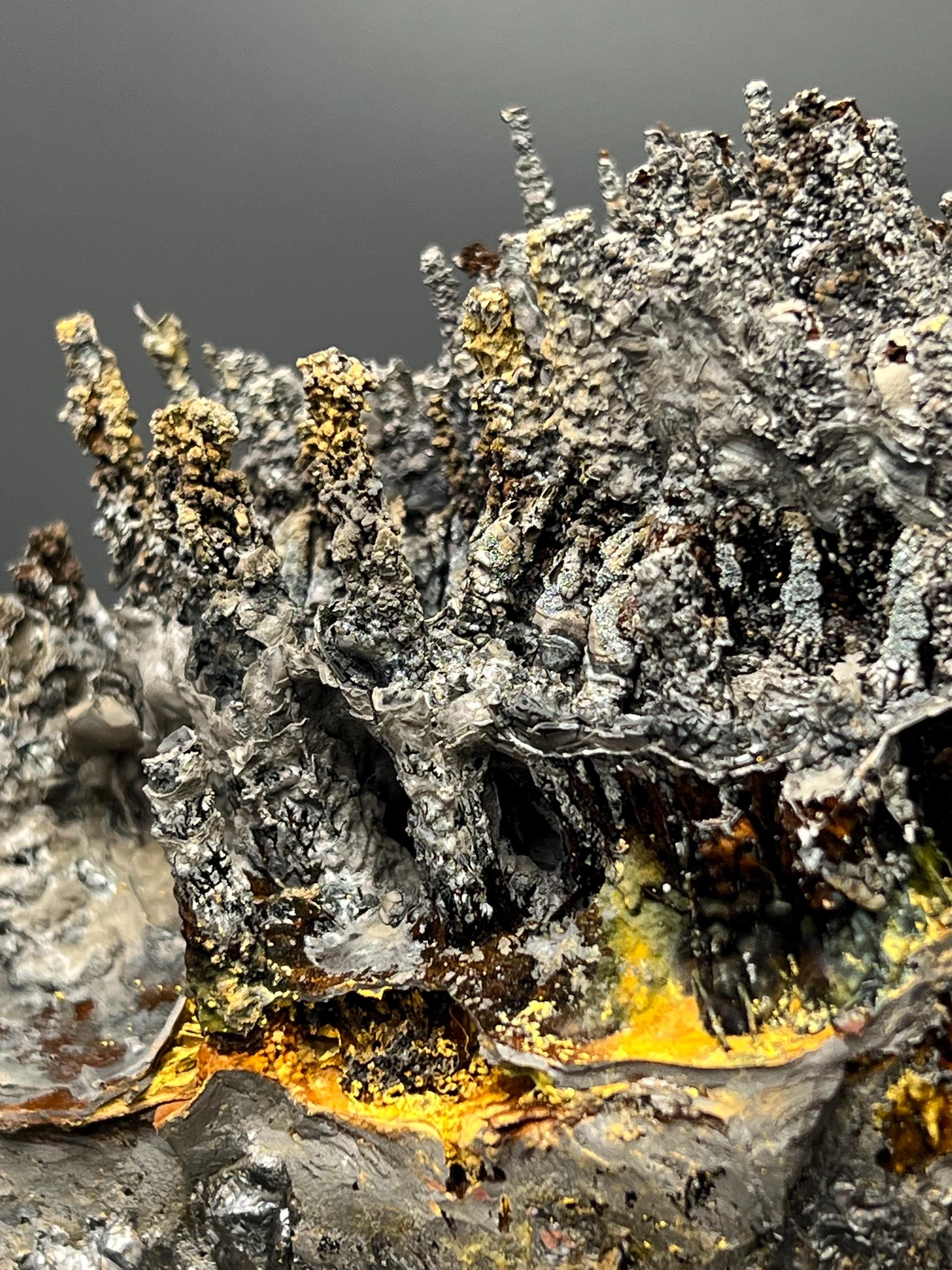 Museum Grade, Very Special Specularite And Limonite With Stalactite Goethite Specimen, For Special Collection - Crystal Gemstone AE 