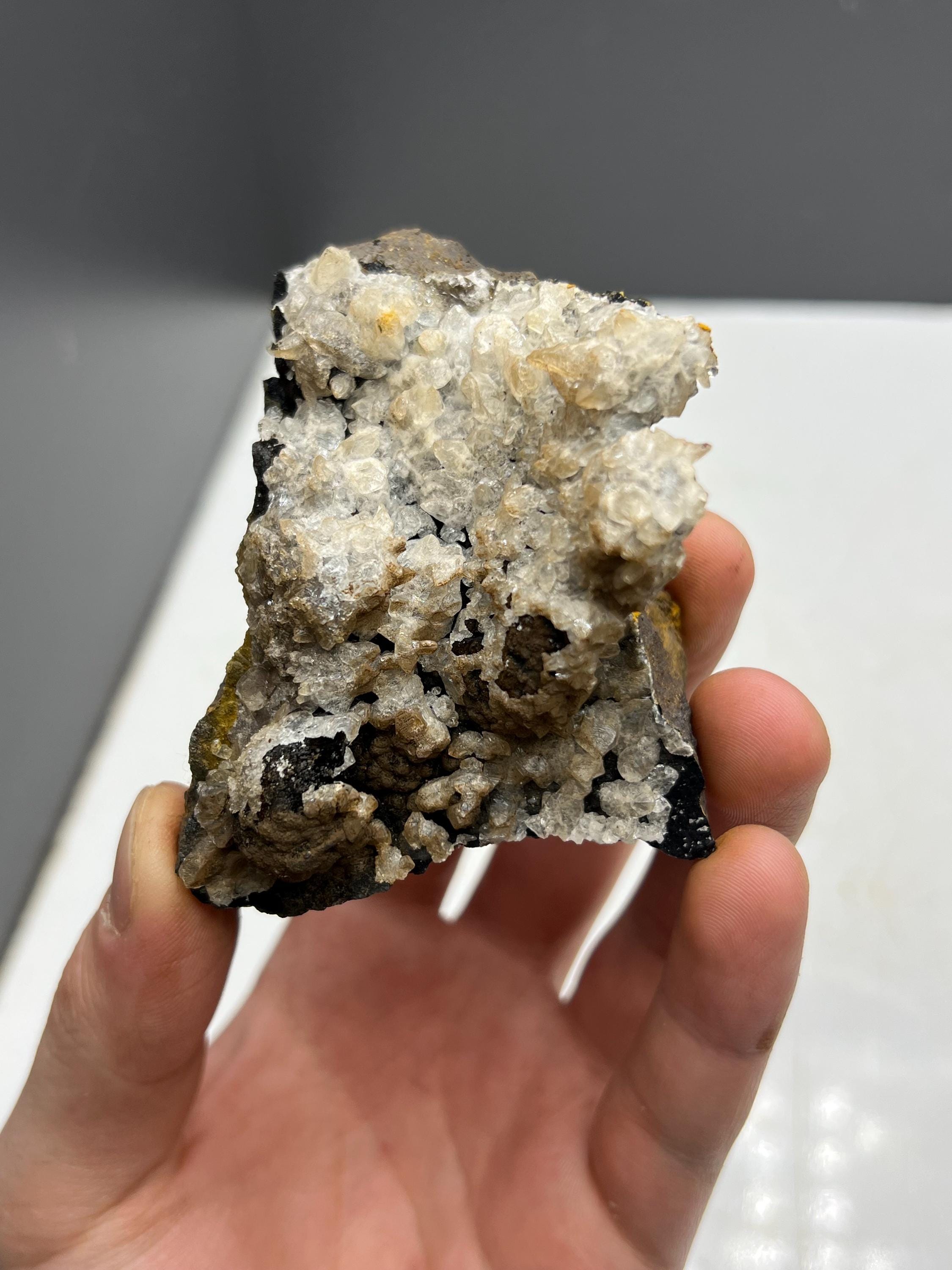 Very Special, Calcite On Hematite Mineral, From Turkey - Crystal Gemstone AE 