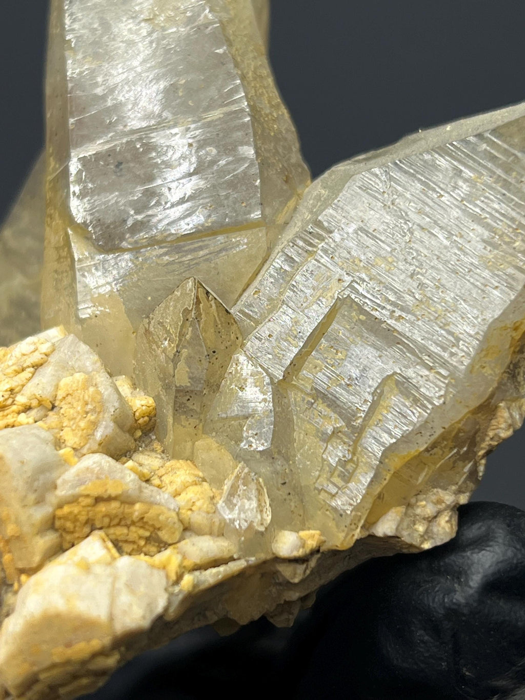 Smoky Quartz & Ortochlase - Crystal Gemstone AE 