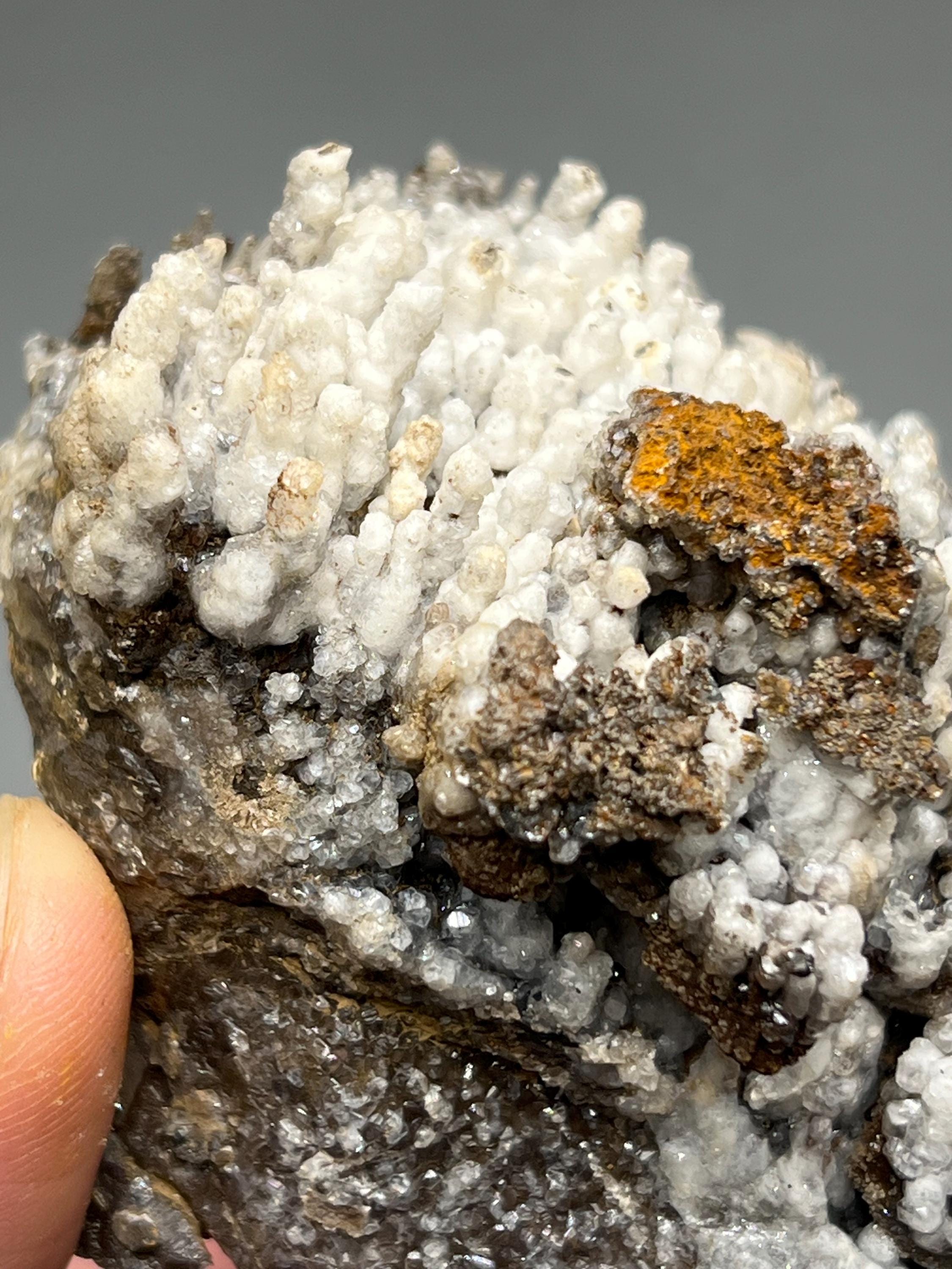 Special Formation, Crystal Calcite On Stalactite Hematite Mineral, From Turkey, Special Collection Piece - Crystal Gemstone AE 